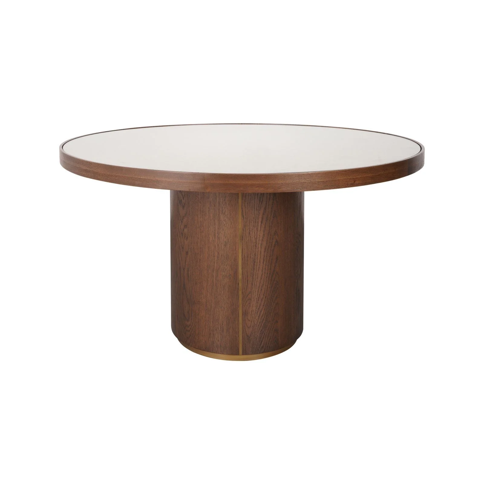 Esstisch Willox in braun (mit Glas), 130x130x76 cm - Image 2