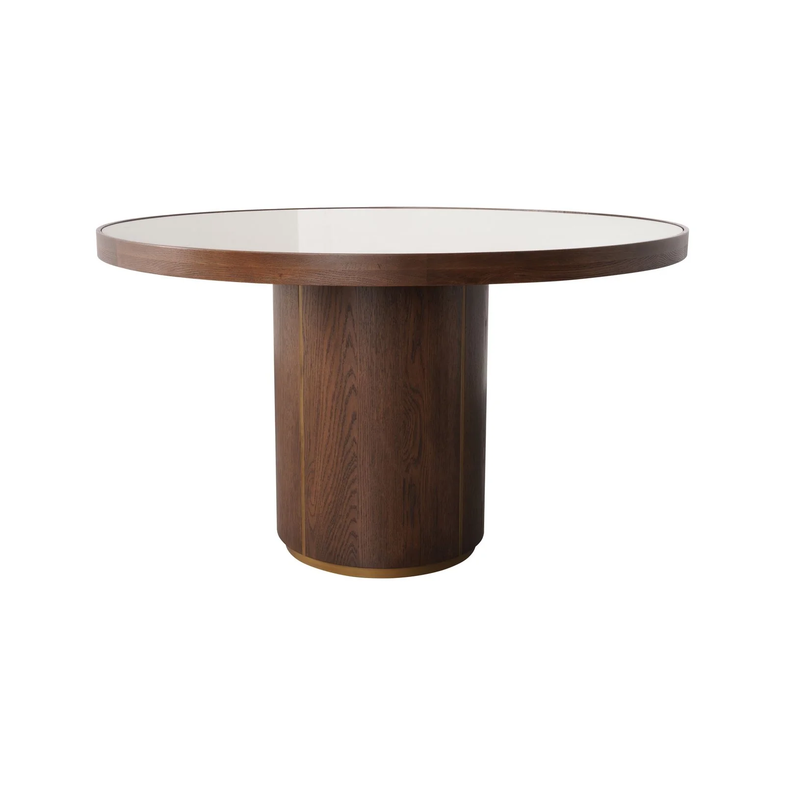 Esstisch Willox in braun (mit Glas), 130x130x76 cm - Image 3