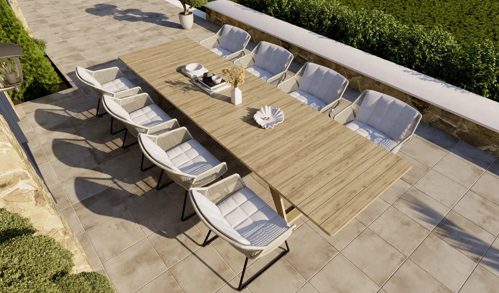 ESTA Gartenstuhl aus Aluminium Leinen geflechtet - Image 10