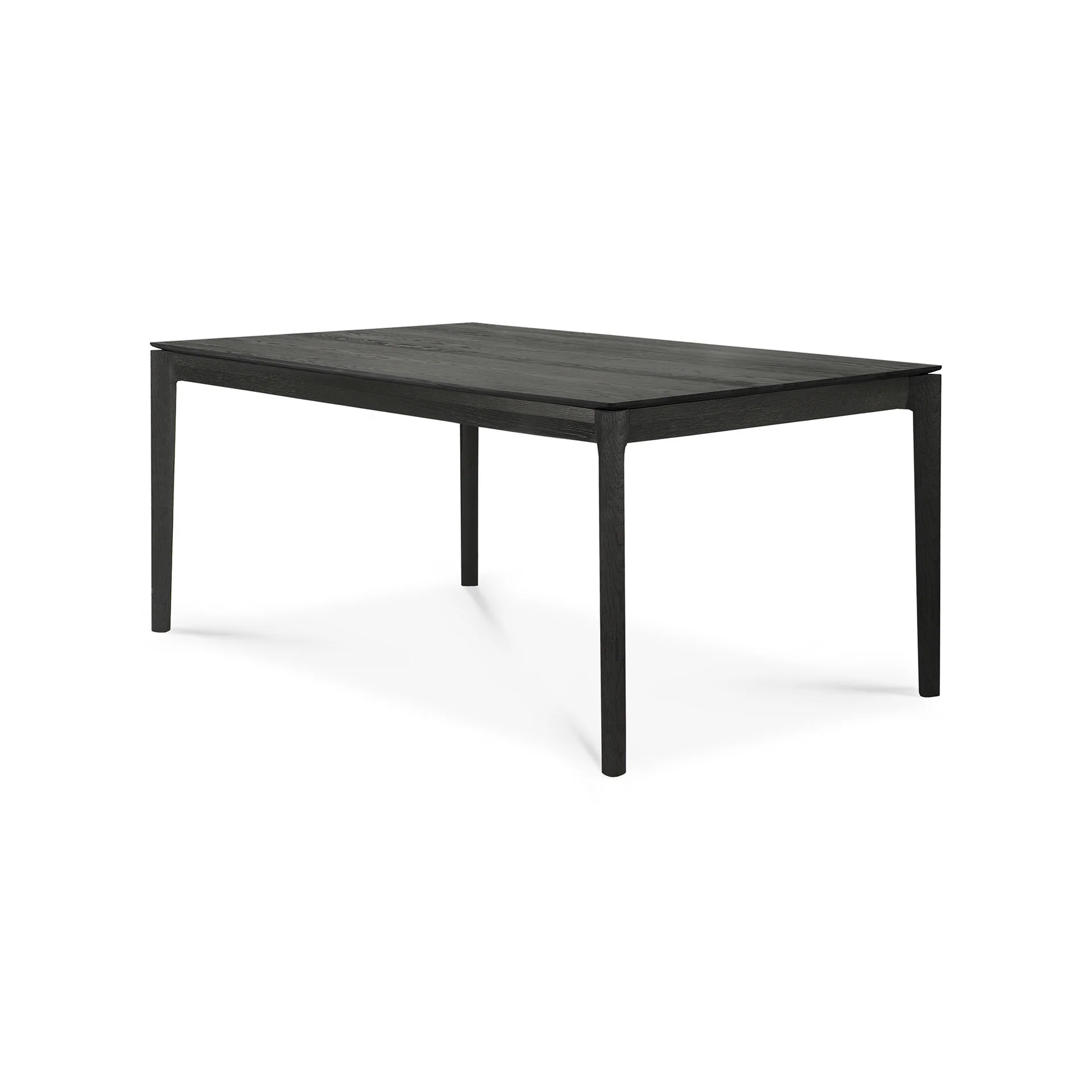 Bok ausziehbarer Esstisch - lackierte Eiche - schwarz - rechteckig - 160/240 x 90 x 76 cm