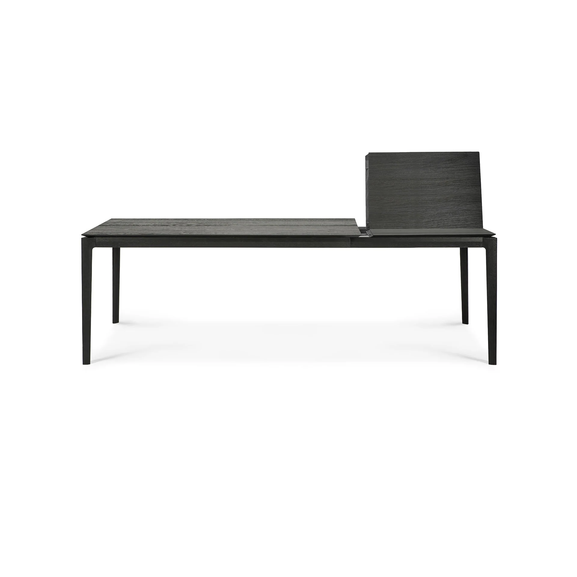 Bok ausziehbarer Esstisch - lackierte Eiche - schwarz - rechteckig - 160/240 x 90 x 76 cm - Image 2