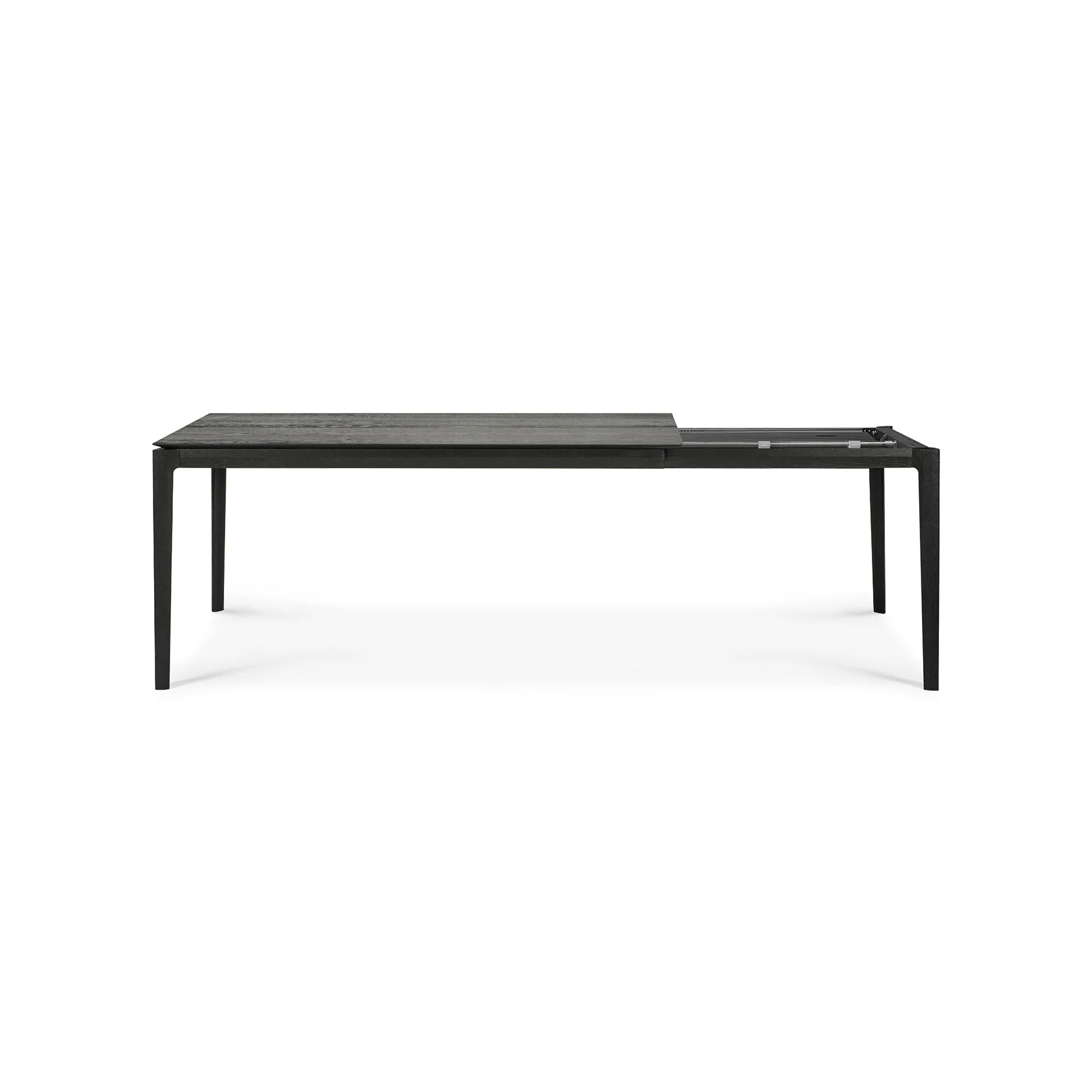 Bok ausziehbarer Esstisch - lackierte Eiche - schwarz - rechteckig - 160/240 x 90 x 76 cm - Image 5