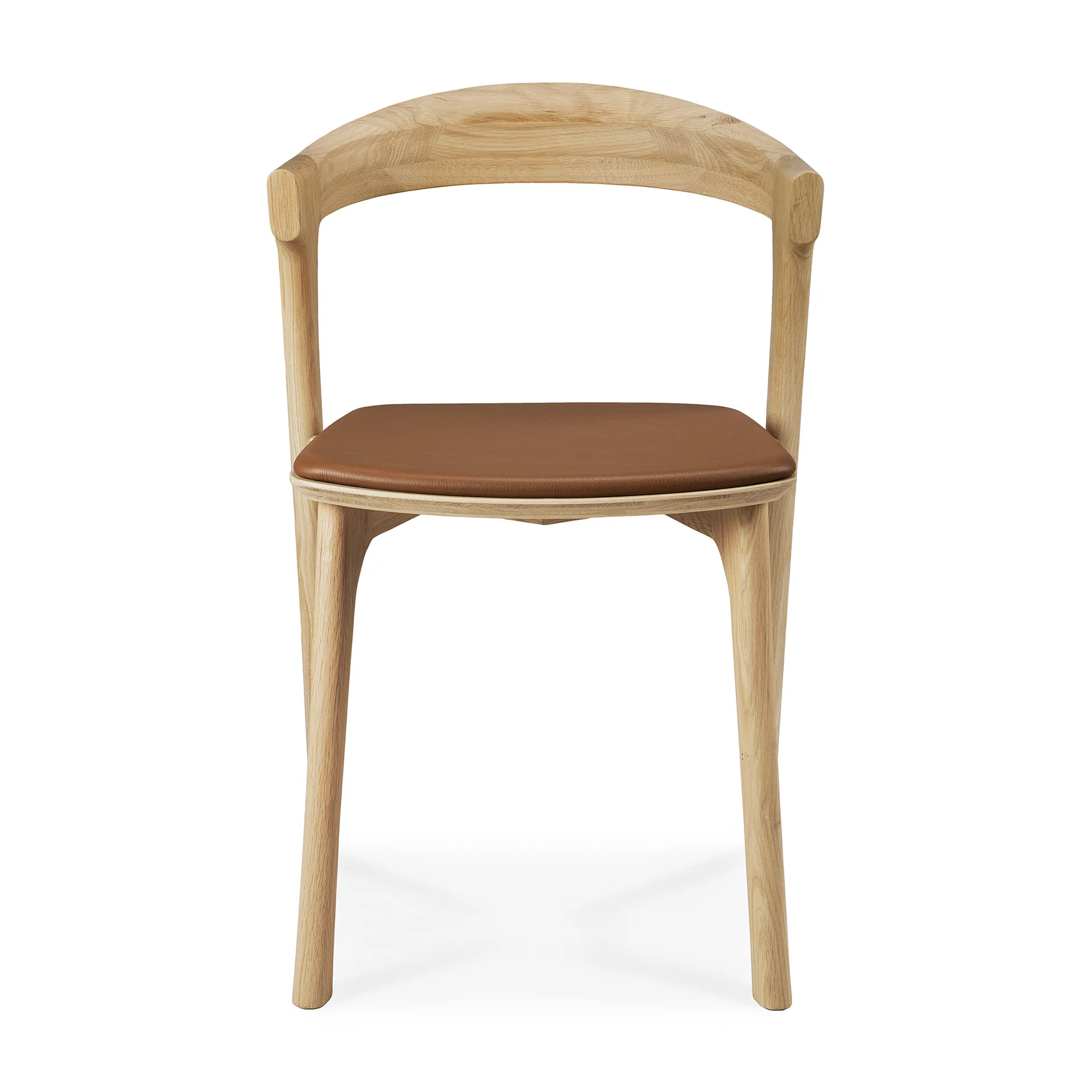 Bok Esszimmerstuhl - lackierte Eiche - Cognac Leder - 50 x 54 x 76 cm - Image 5