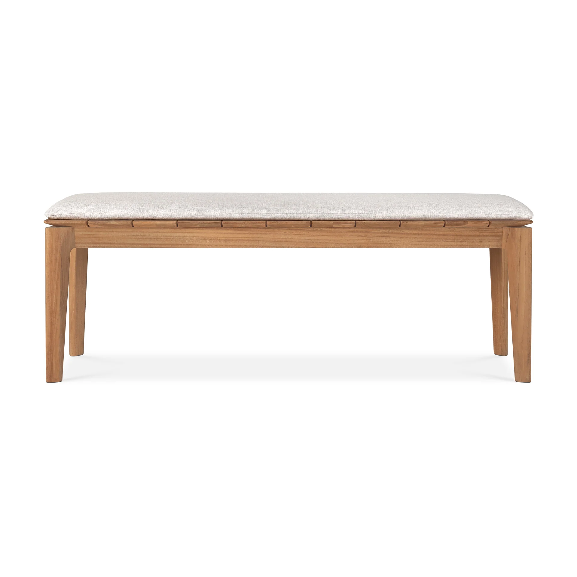Bok Gartenbank - Teak - Off White Stoff - 2+ Sitzer - 137 x 35 x 49 cm - Image 2