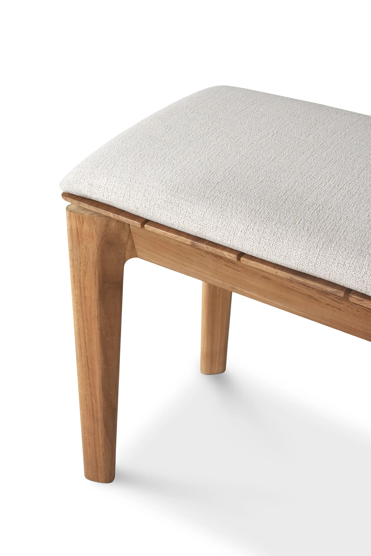 Bok Gartenbank - Teak - Off White Stoff - 2+ Sitzer - 137 x 35 x 49 cm - Image 5