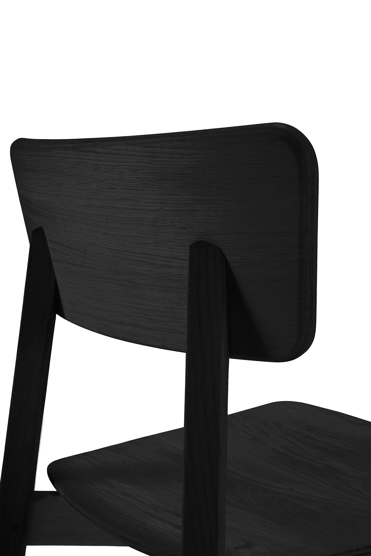 Casale Esszimmerstuhl - lackierte Eiche - schwarz - 46 x 52 x 80 cm - Image 7