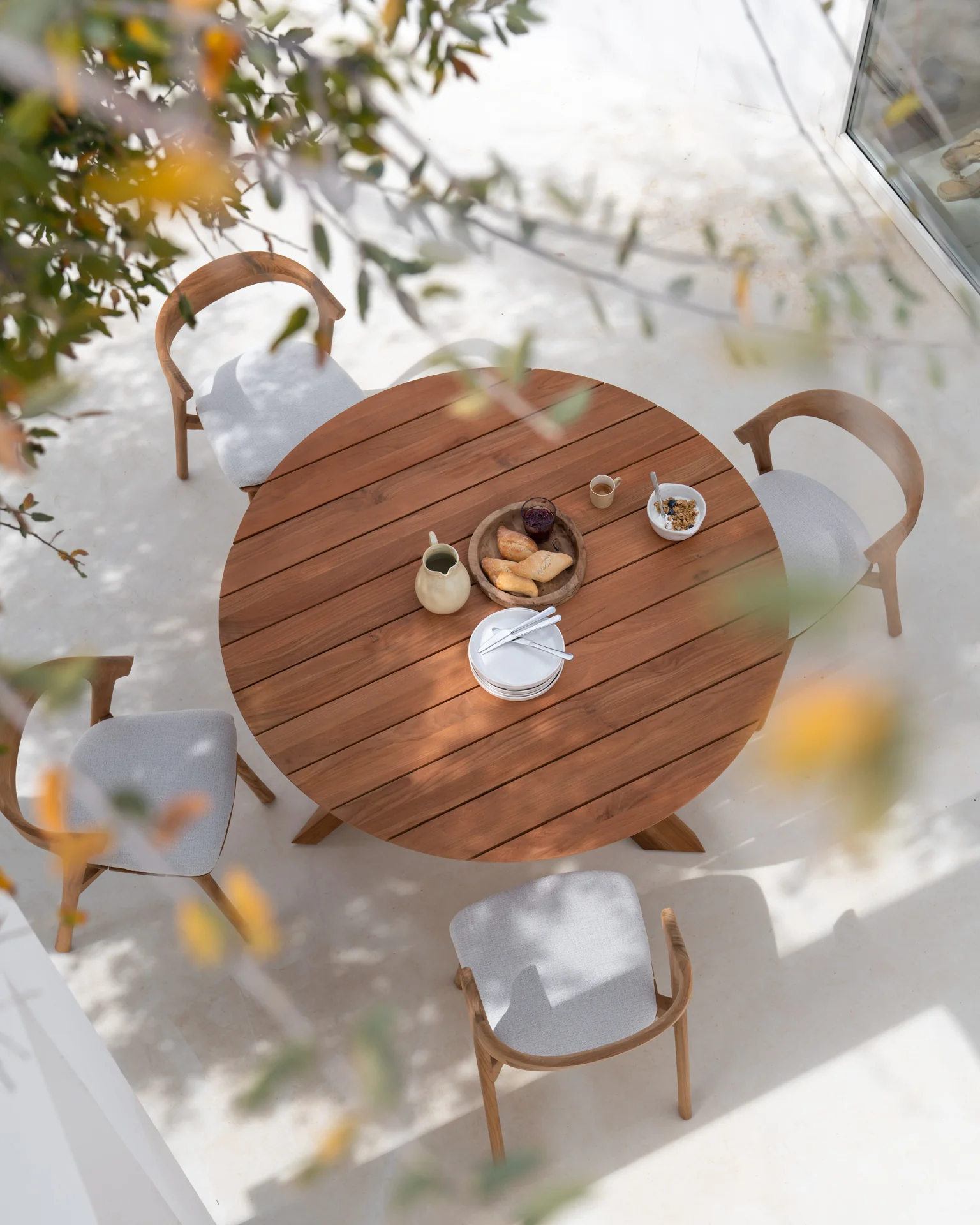Circle Gartentisch - Teak - rund - 136 x 136 x 76 cm - Image 2