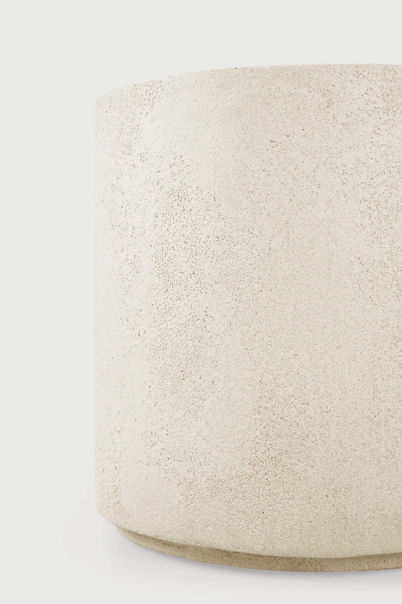 Elements Beistelltisch - Mikrozement - Off White - rund - 40 x 40 x 42 cm - Image 4