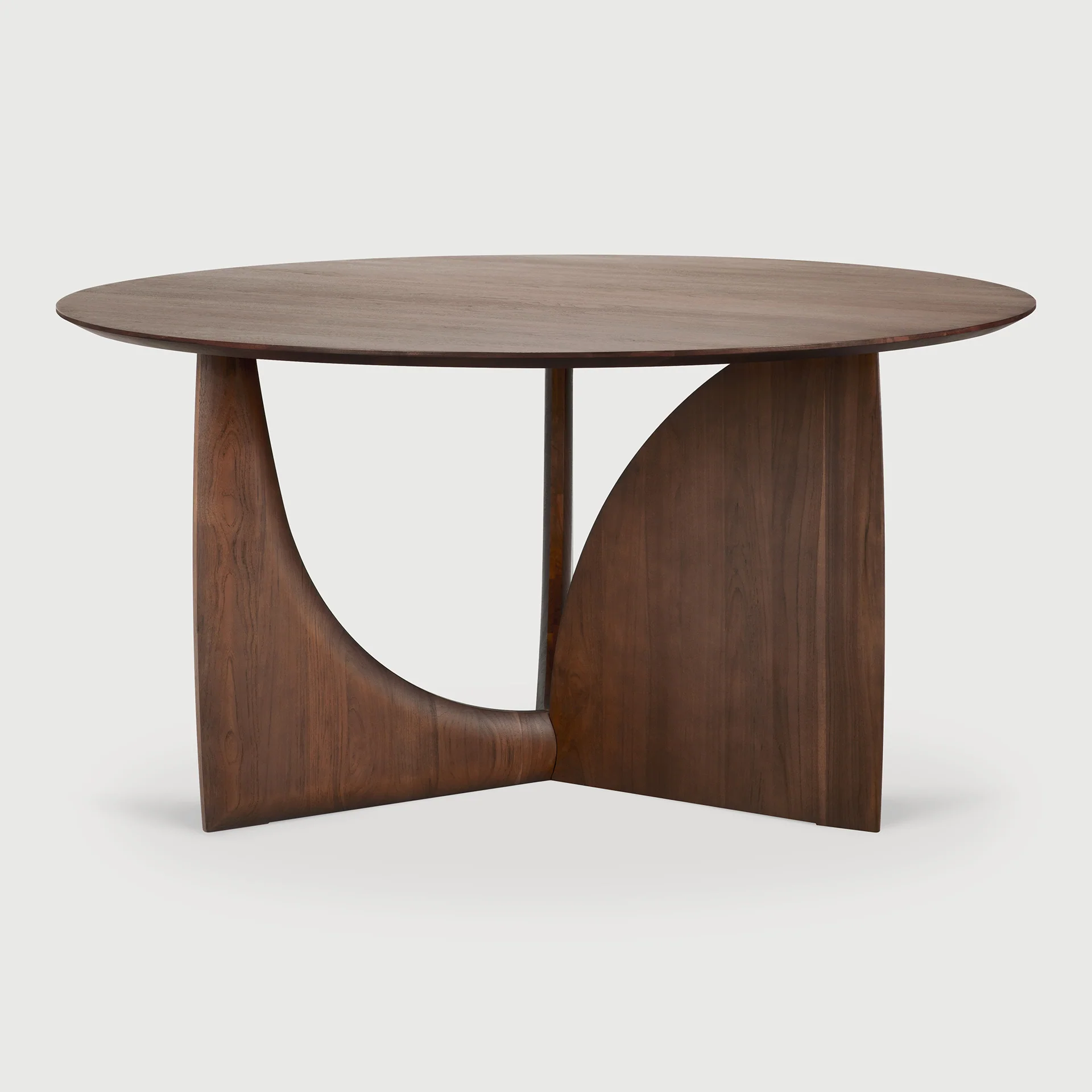 Geometric Esstisch - lackiertes Teak - braun - rund - 150 x 150 x 76 cm