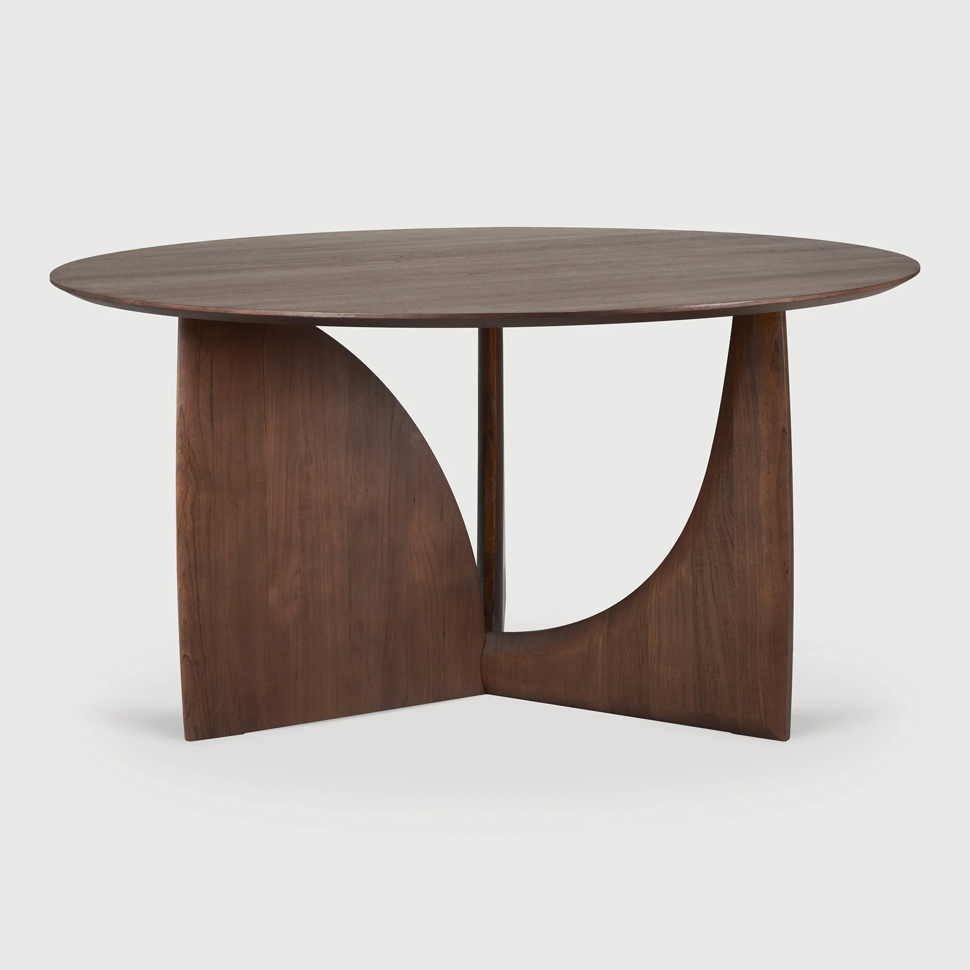 Geometric Esstisch - lackiertes Teak - braun - rund - 150 x 150 x 76 cm - Image 3