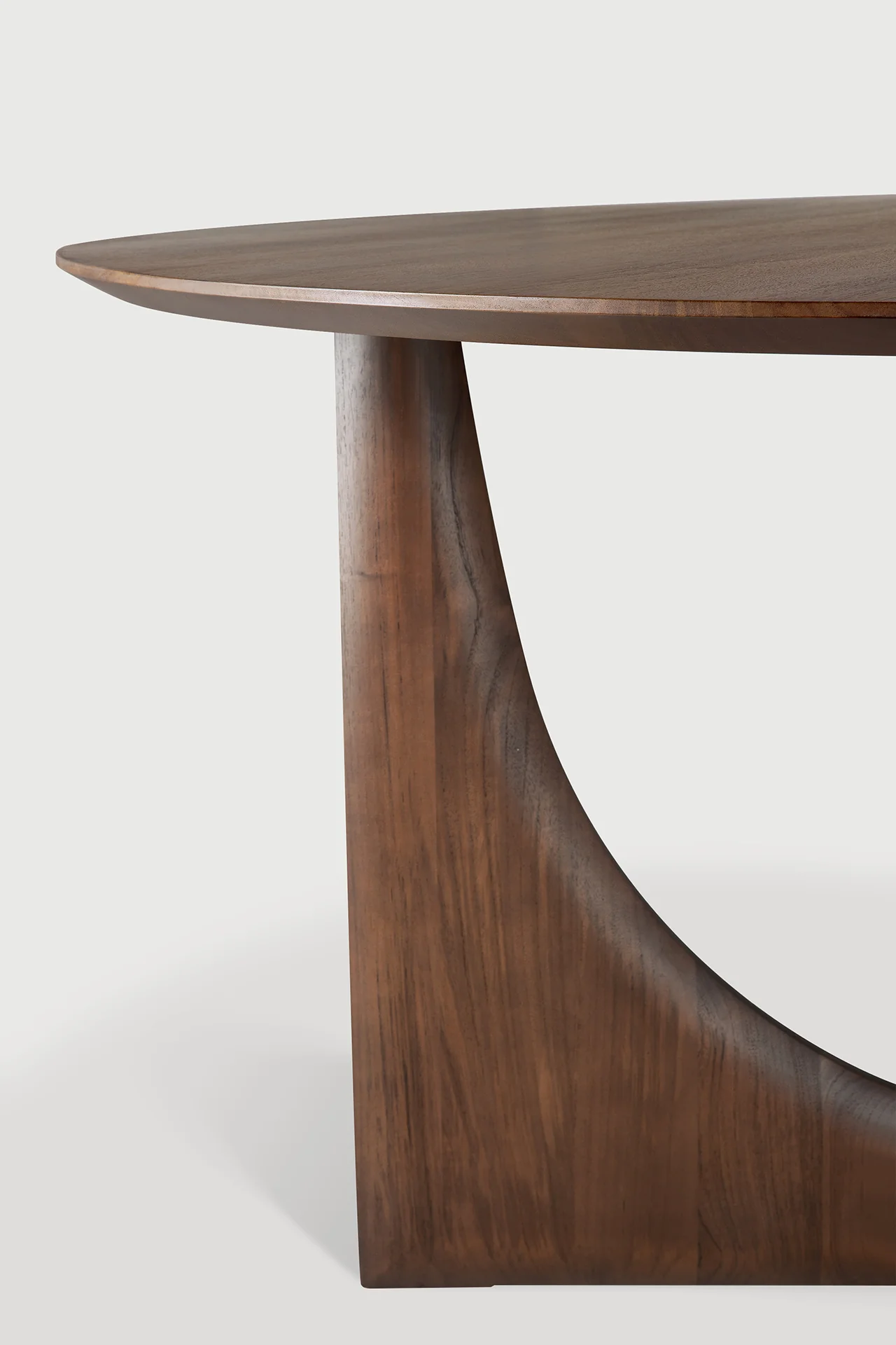 Geometric Esstisch - lackiertes Teak - braun - rund - 150 x 150 x 76 cm - Image 6