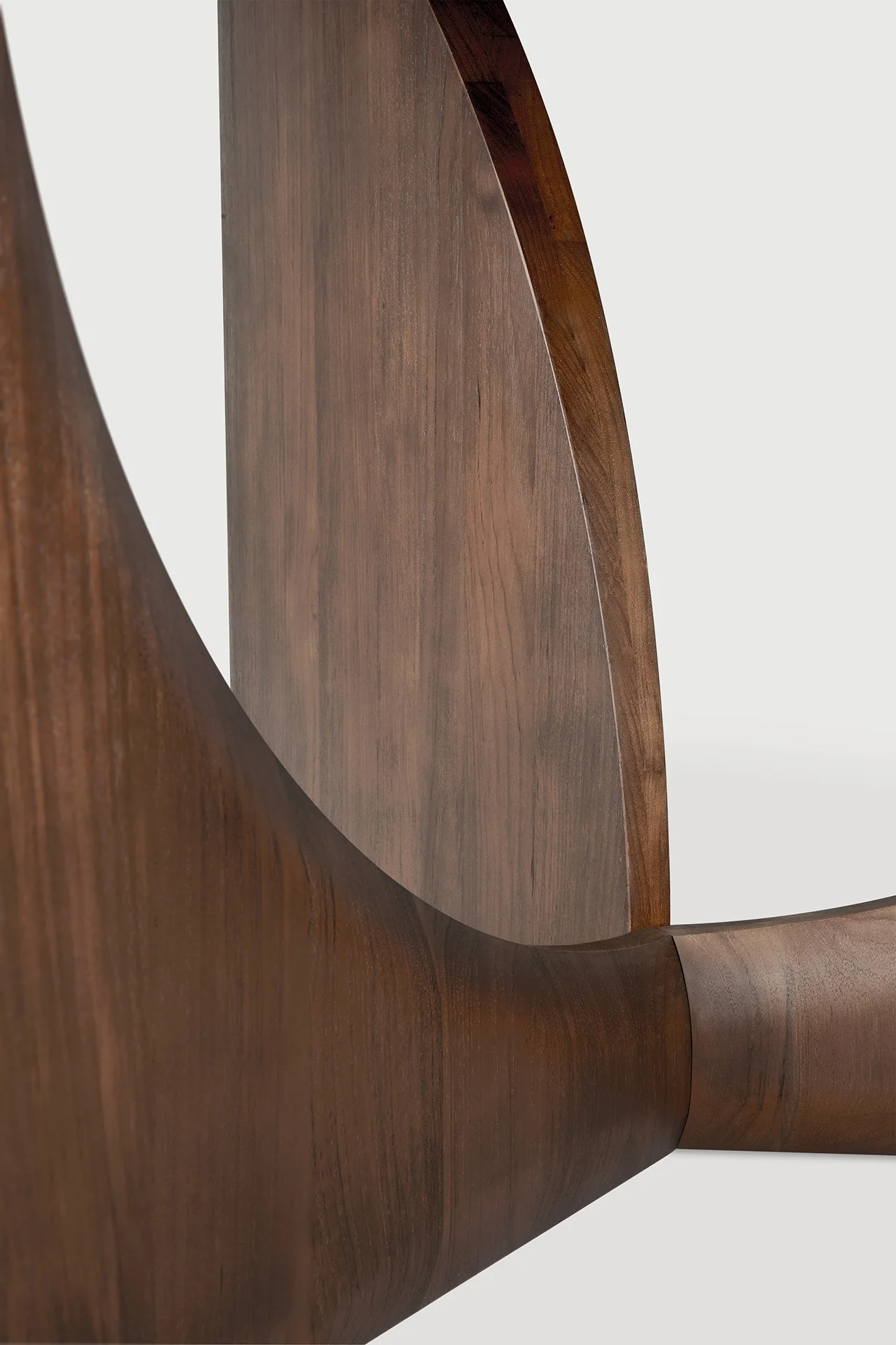 Geometric Esstisch - lackiertes Teak - braun - rund - 150 x 150 x 76 cm - Image 8