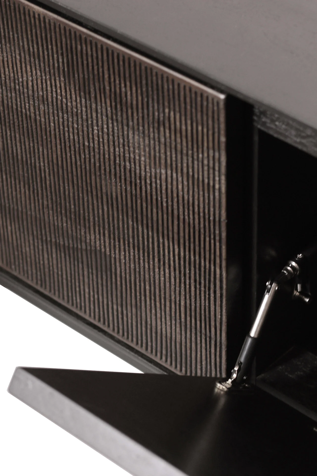 Grooves TV-Schrank - lackiertes Teak - off black - 1 Klapptür - 1 Schublade - 162 x 45 x 53 cm - Image 7