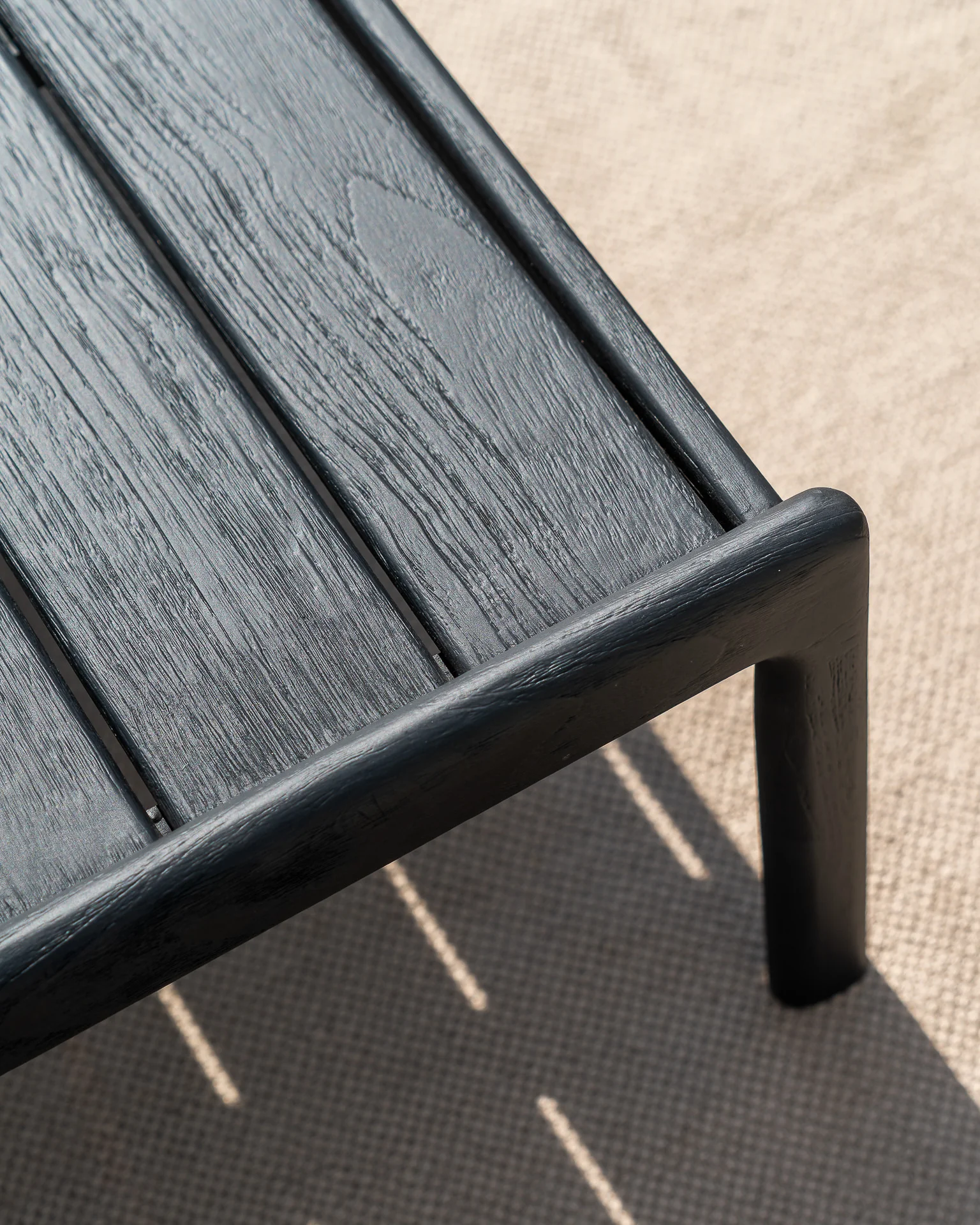 Jack Garten-Beistelltisch - lackiertes Teak - schwarz - quadratisch - 54 x 54 x 38 cm - Image 8