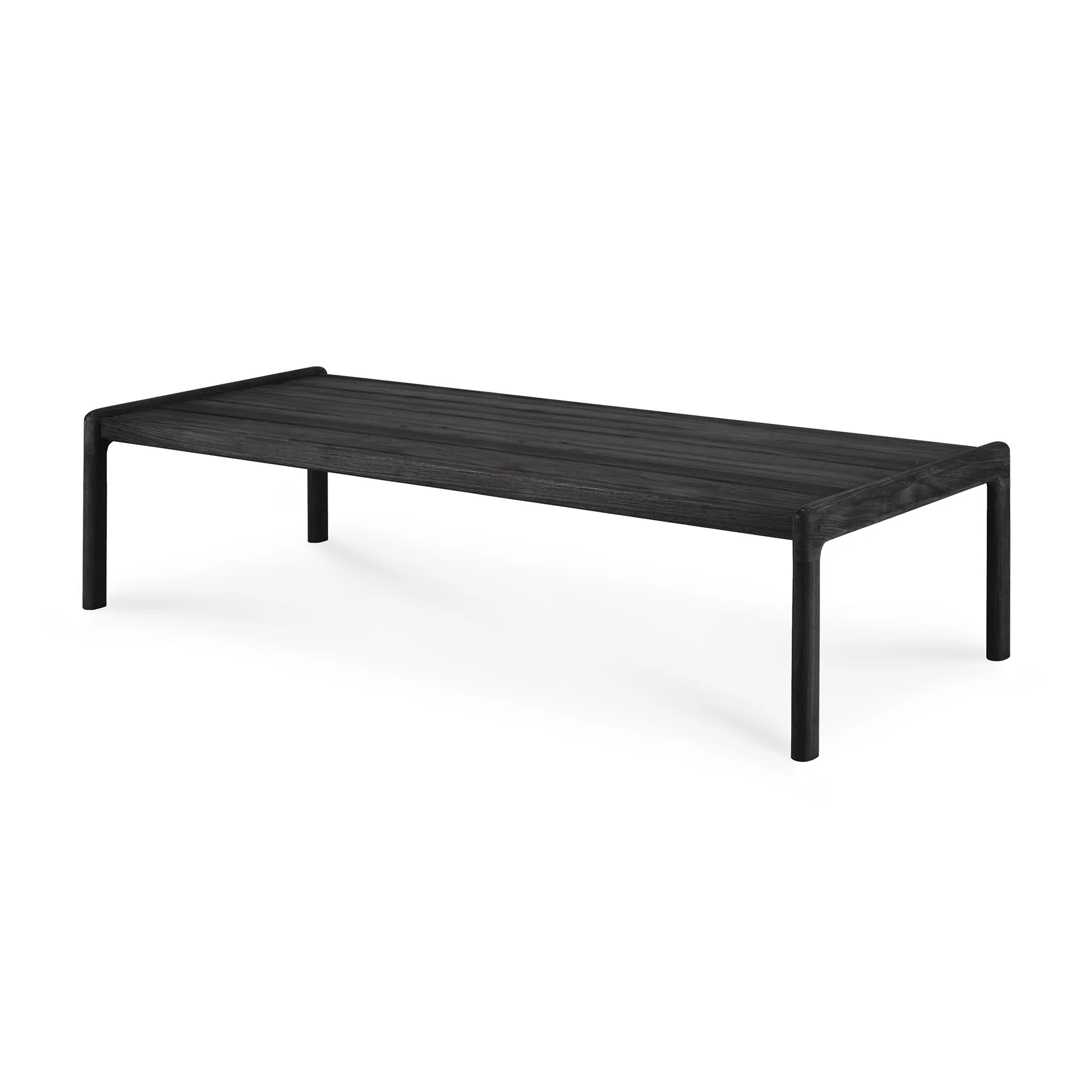 Jack Garten-Couchtisch - lackiertes Teak - schwarz - rechteckig - 150 x 65 x 35 cm
