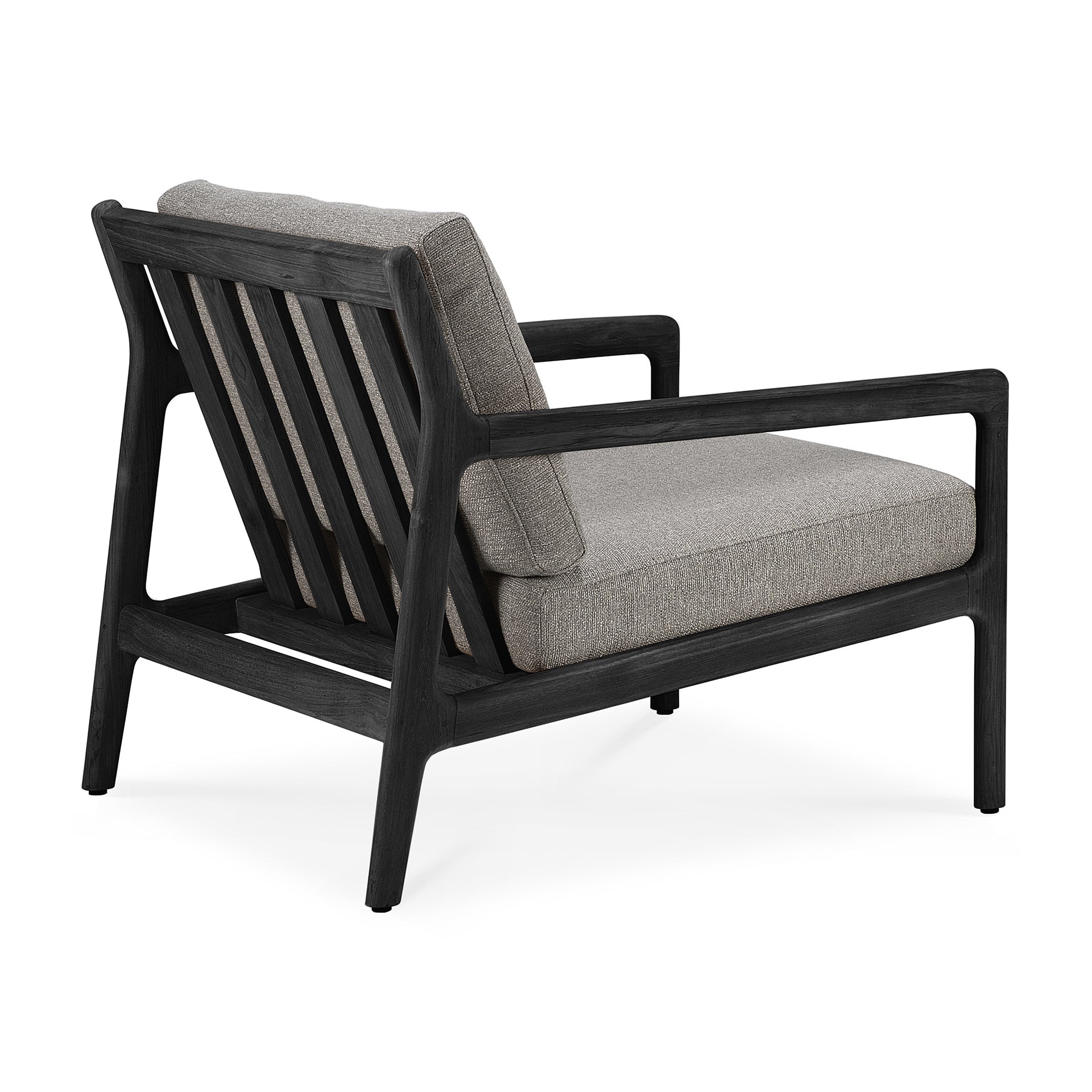Jack Garten-Loungestuhl - lackiertes Teak - schwarz - Mocha Stoff - 76 x 90 x 74 cm - Image 4