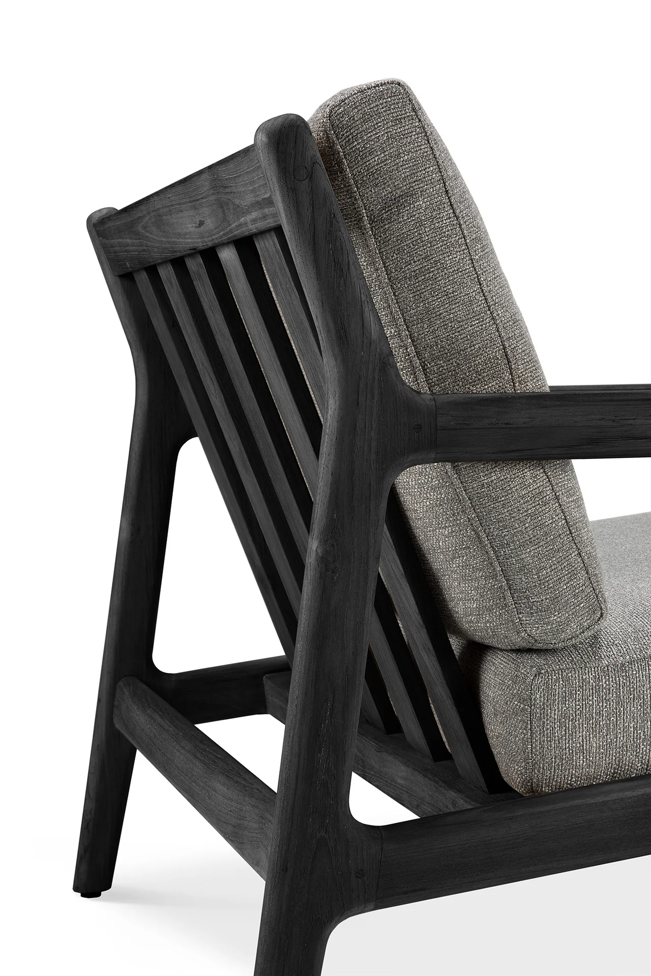 Jack Garten-Loungestuhl - lackiertes Teak - schwarz - Mocha Stoff - 76 x 90 x 74 cm - Image 9