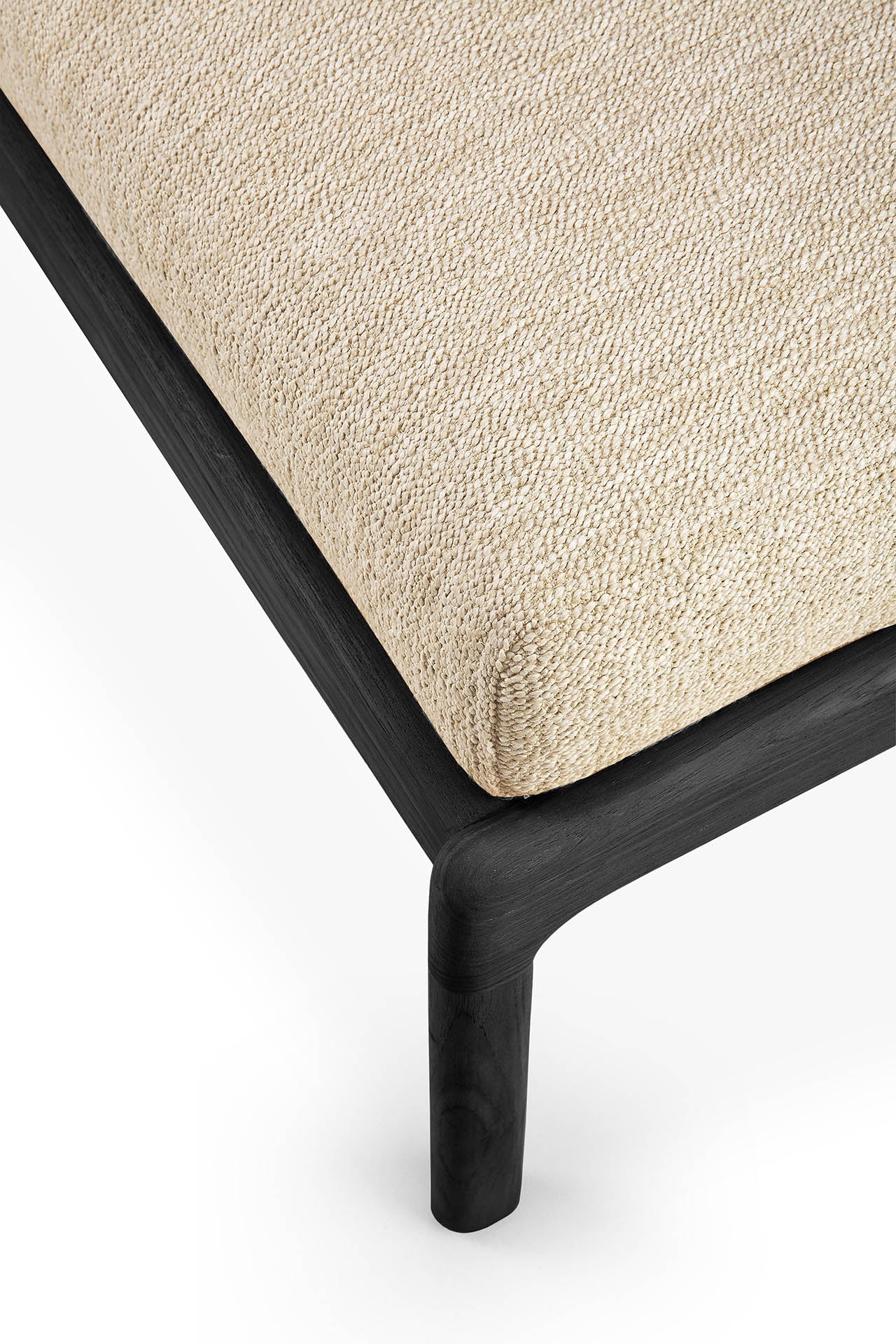 Jack Gartenhocker - lackiertes Teak - schwarz - Naturstoff - 71 x 54 x 41 cm - Image 3