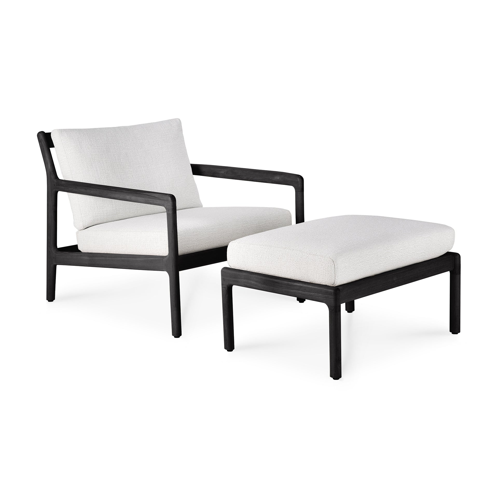 Jack Gartenhocker - lackiertes Teak - schwarz - Off White Stoff - 71 x 54 x 41 cm