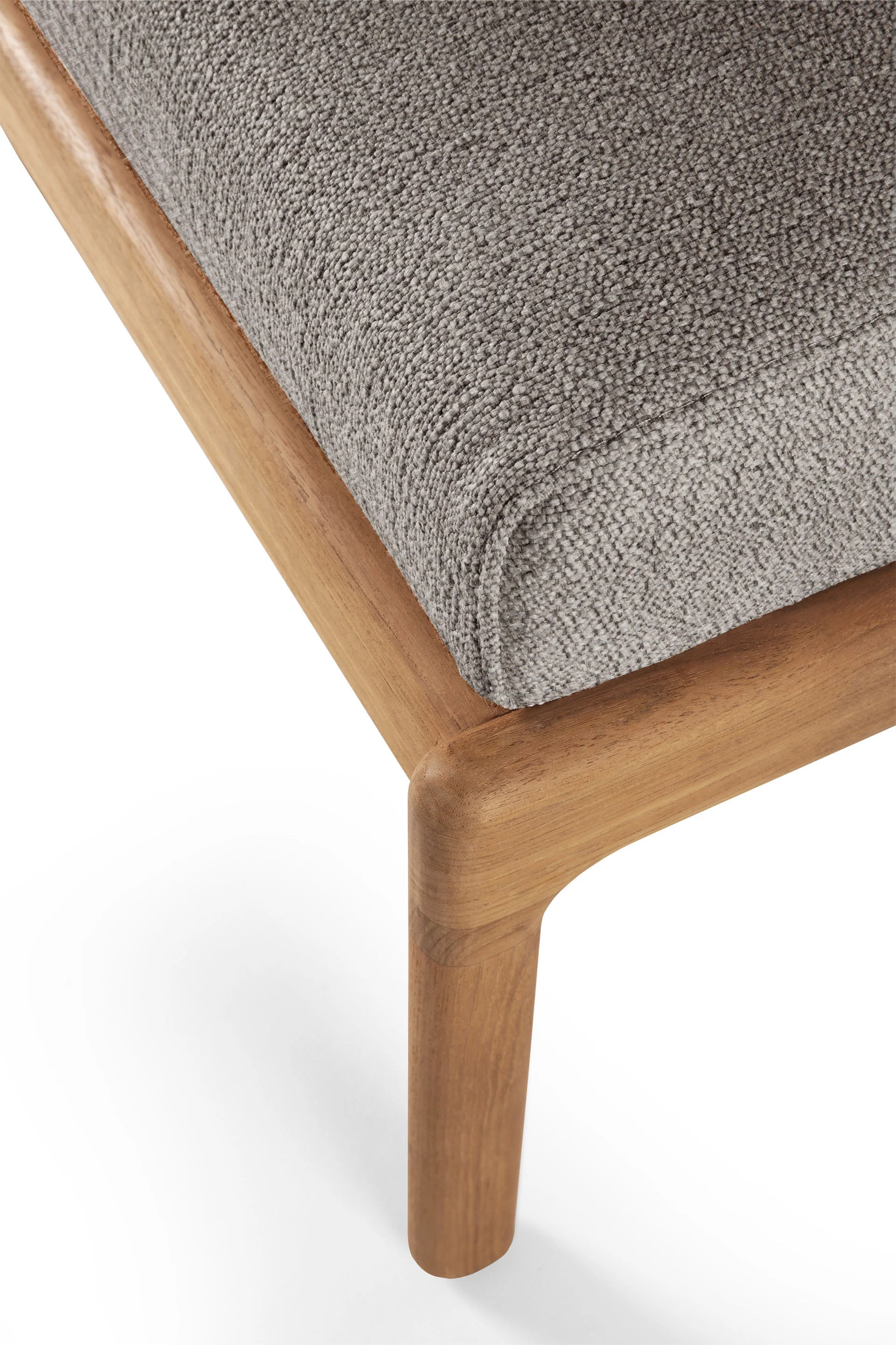 Jack Gartenhocker - Teak - Mocha Stoff - 71 x 54 x 41 cm - Image 3