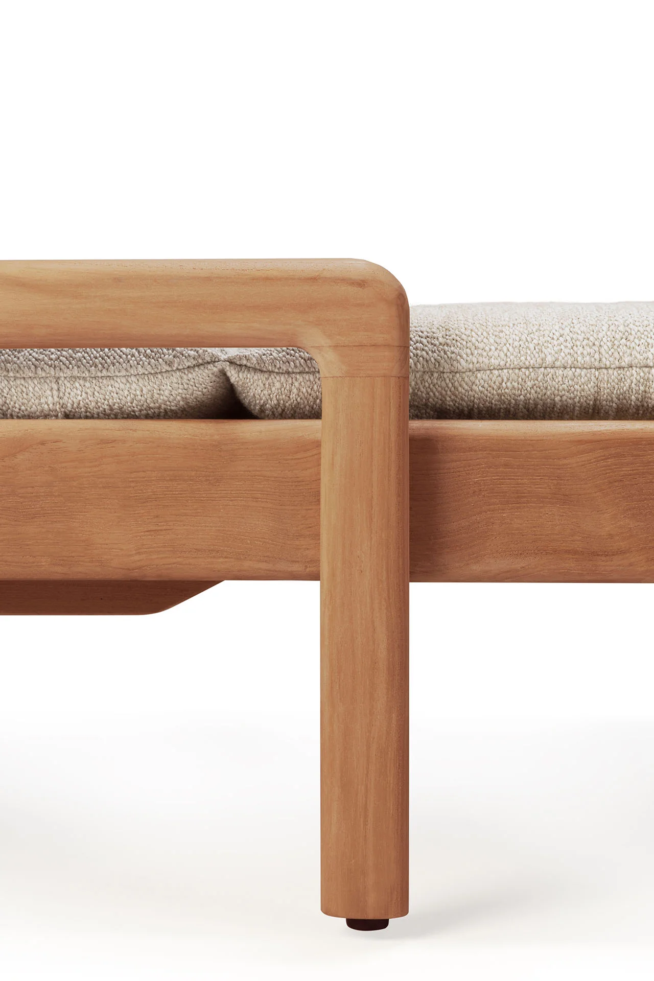 Jack Gartenliege verstellbar - Teak - Naturstoff - dünnes Kissen - 216 x 84 x 34 cm - Image 5