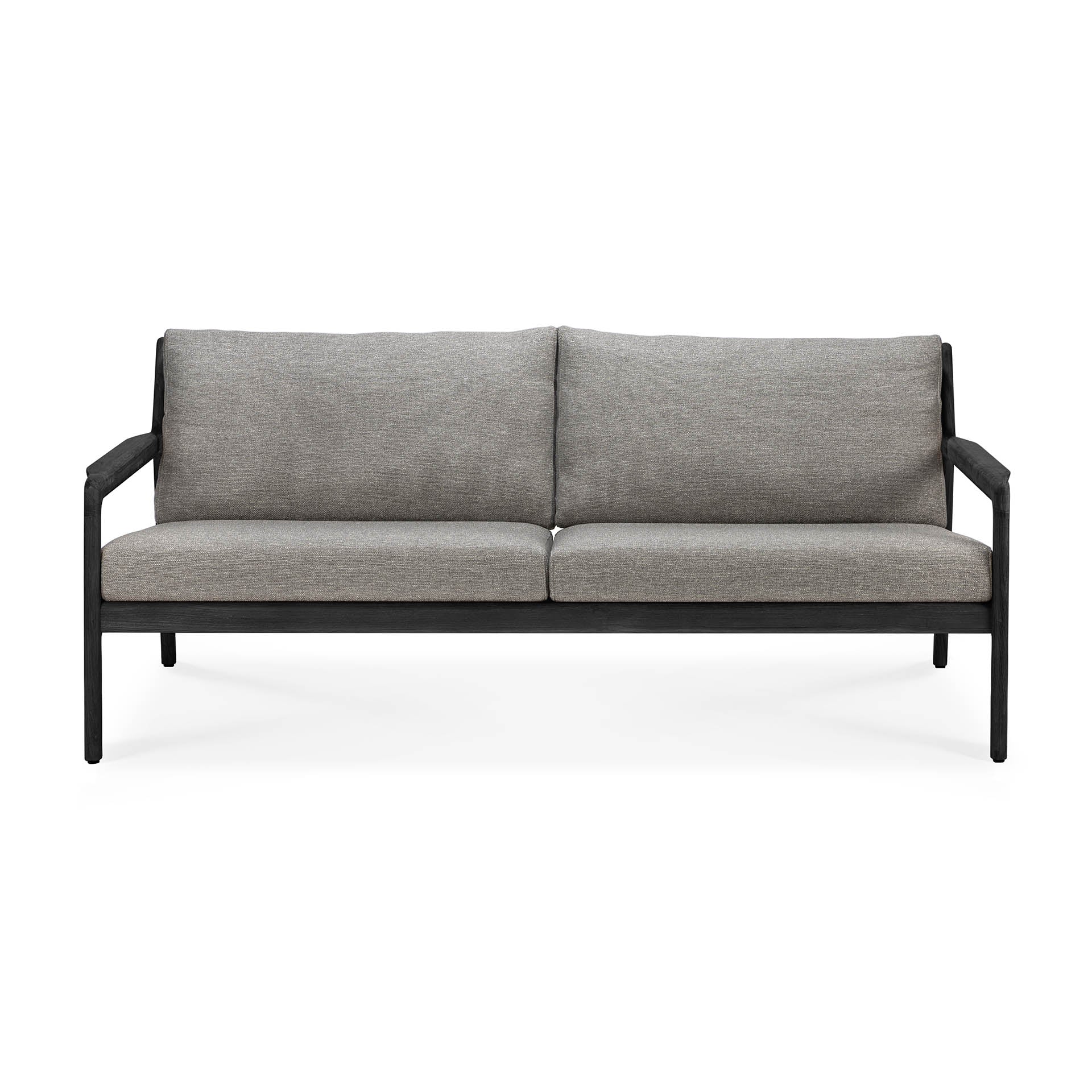 Jack Gartensofa - lackiertes Teak - schwarz - Mocha Stoff - 2+ Sitzer - 180 x 90 x 74 cm - Image 4