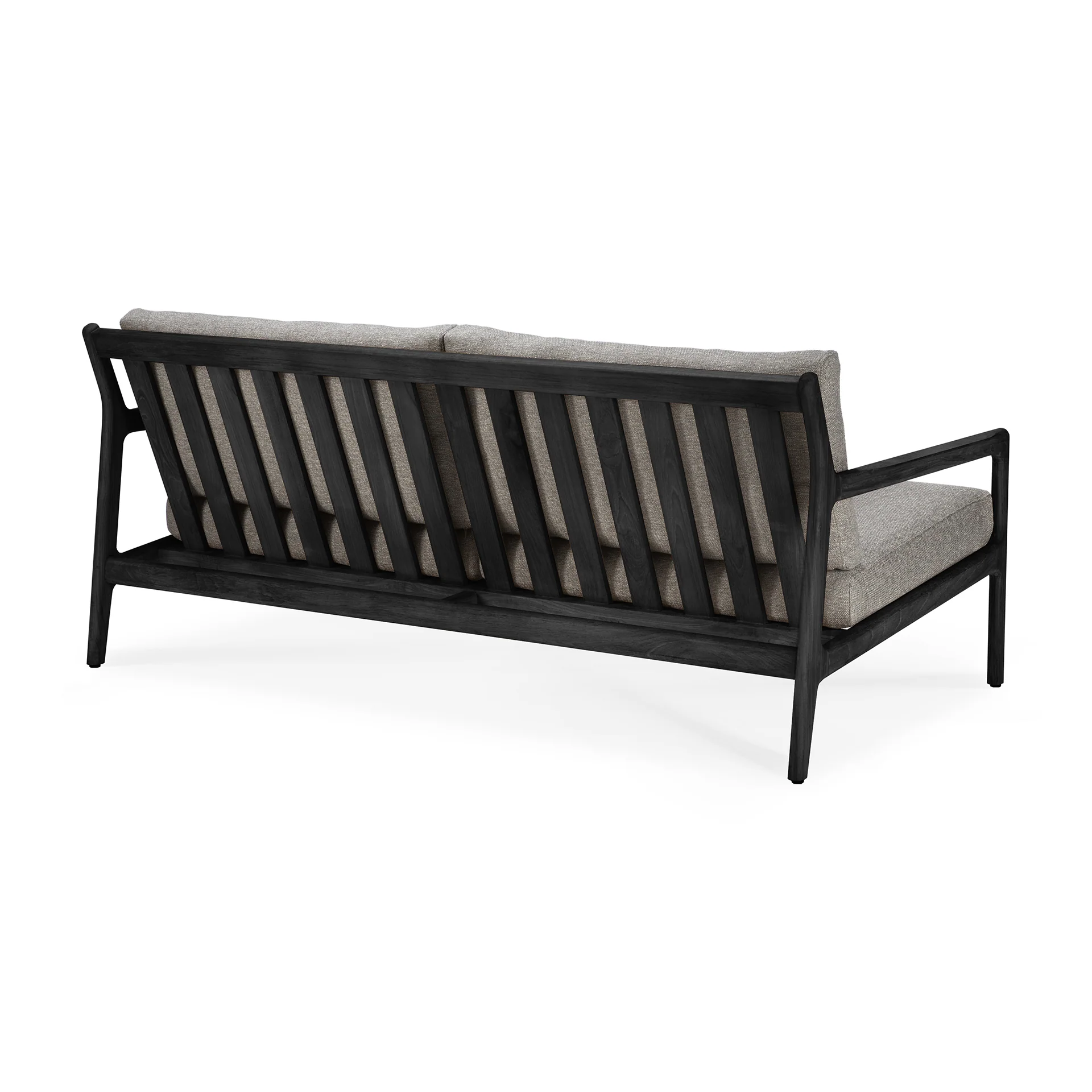 Jack Gartensofa - lackiertes Teak - schwarz - Mocha Stoff - 2+ Sitzer - 180 x 90 x 74 cm - Image 7