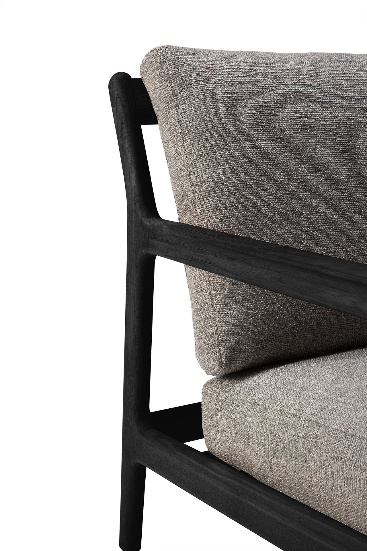 Jack Gartensofa - lackiertes Teak - schwarz - Mocha Stoff - 3+ Sitzer - 265 x 90 x 74 cm - Image 6