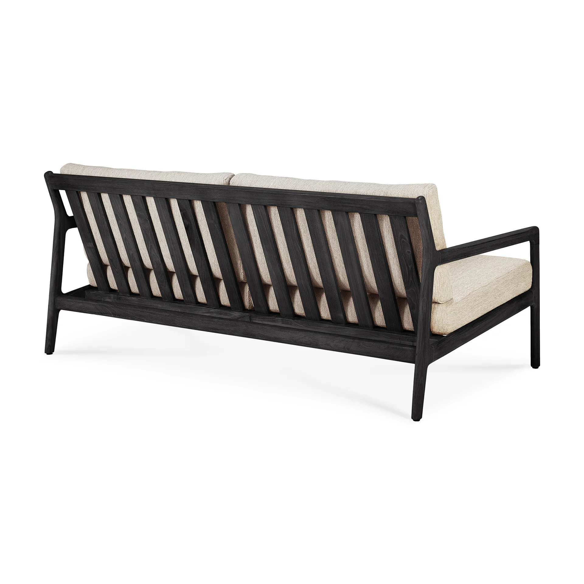 Jack Gartensofa - lackiertes Teak - schwarz - Naturstoff - 2+ Sitzer - 180 x 90 x 74 cm - Image 6