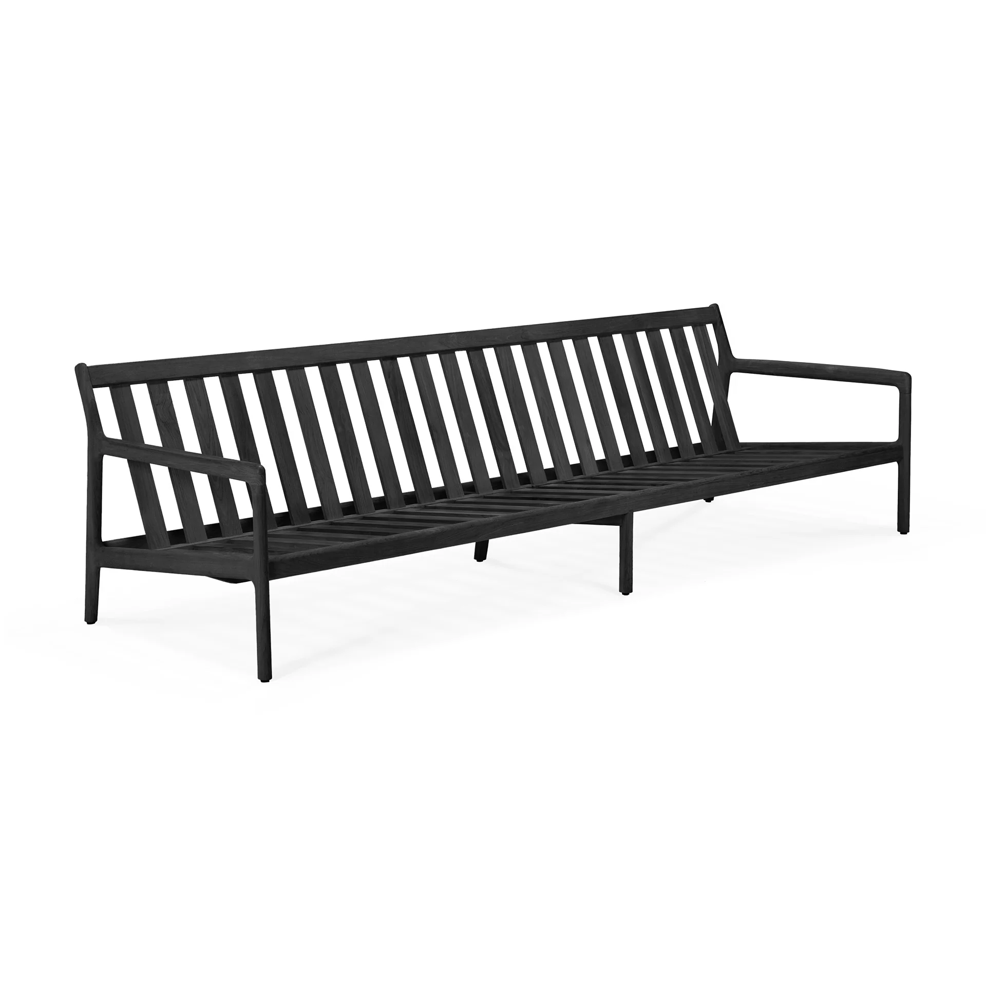 Jack Gartensofagestell - lackiertes Teak - schwarz - 3+ Sitzer - 265 x 90 x 74 cm