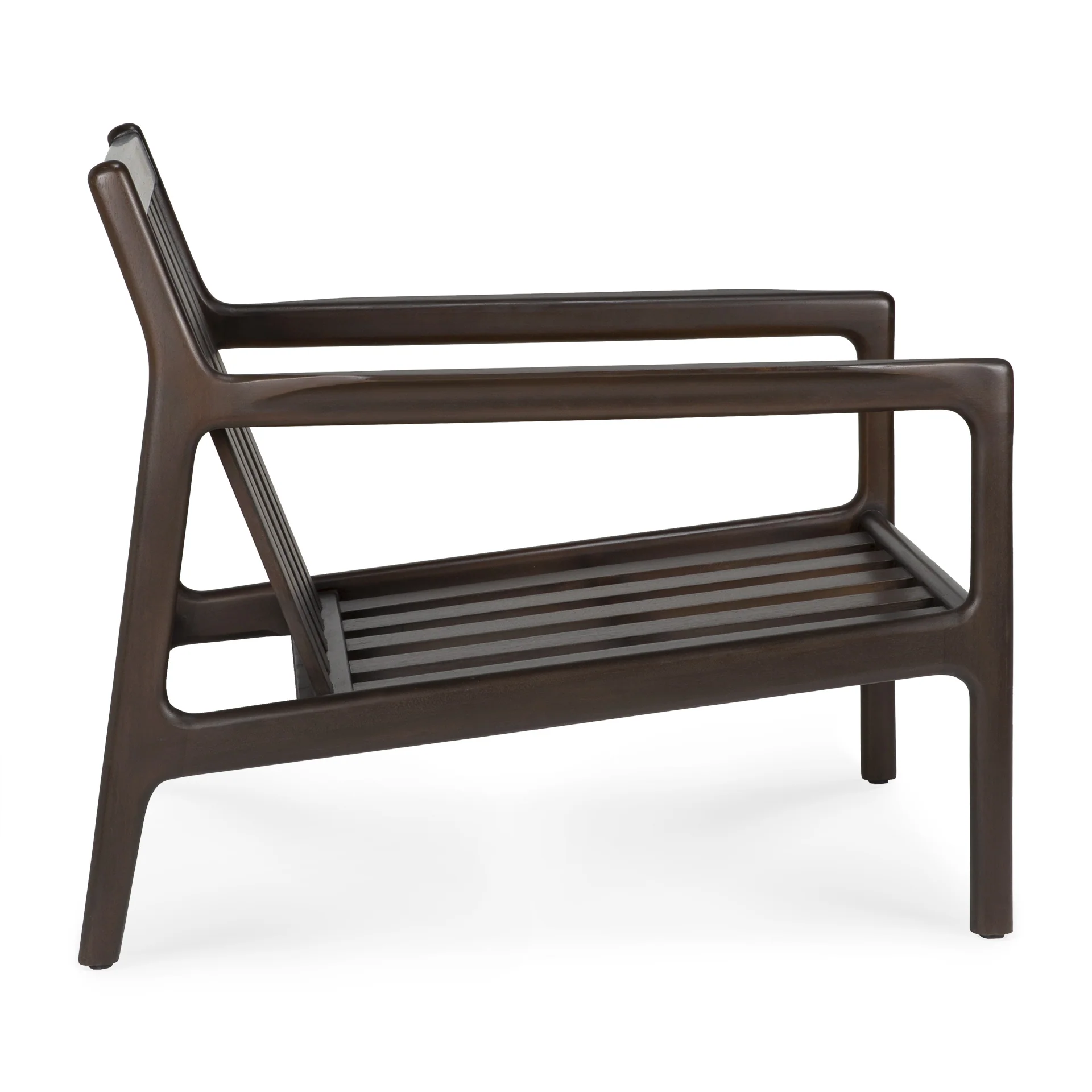 Jack Loungestuhlgestell - lackiertes Mahagoni - dunkelbraun - 69 x 87 x 74 cm - Image 4