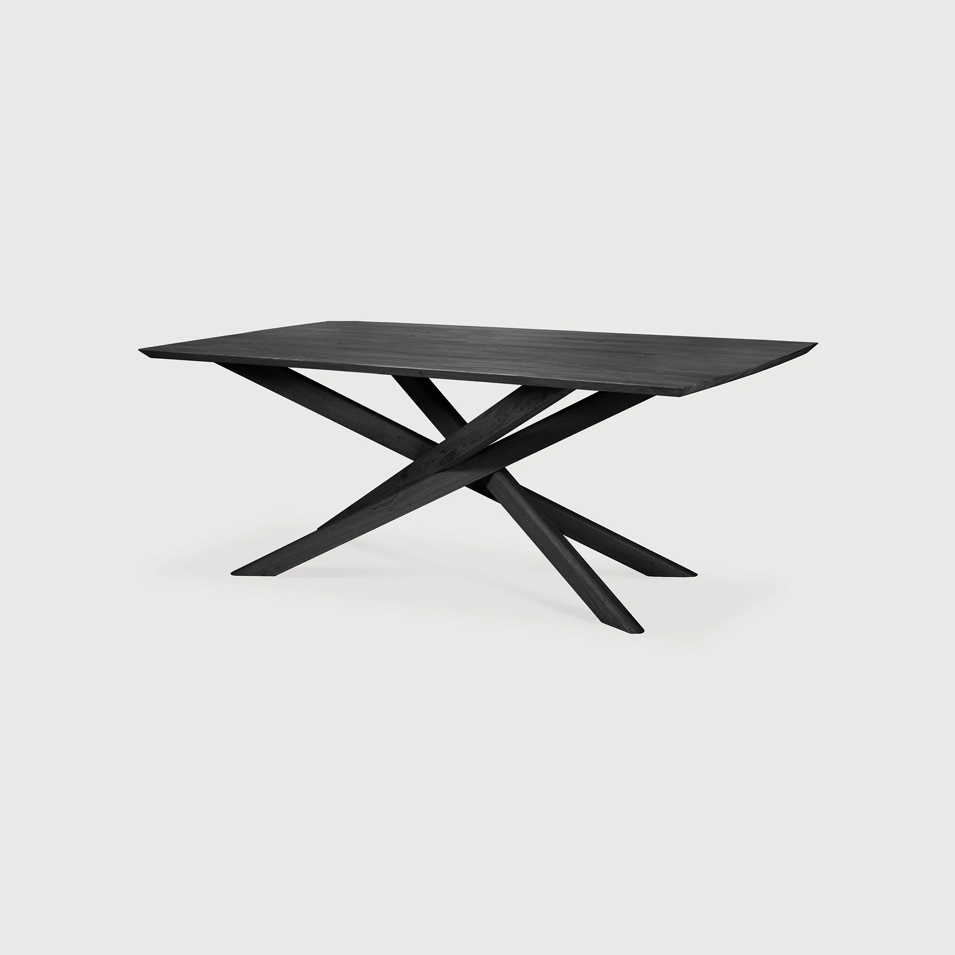 Mikado Esstisch - lackierte Eiche - schwarz - rechteckig - 203 x 106 x 76 cm - Image 3