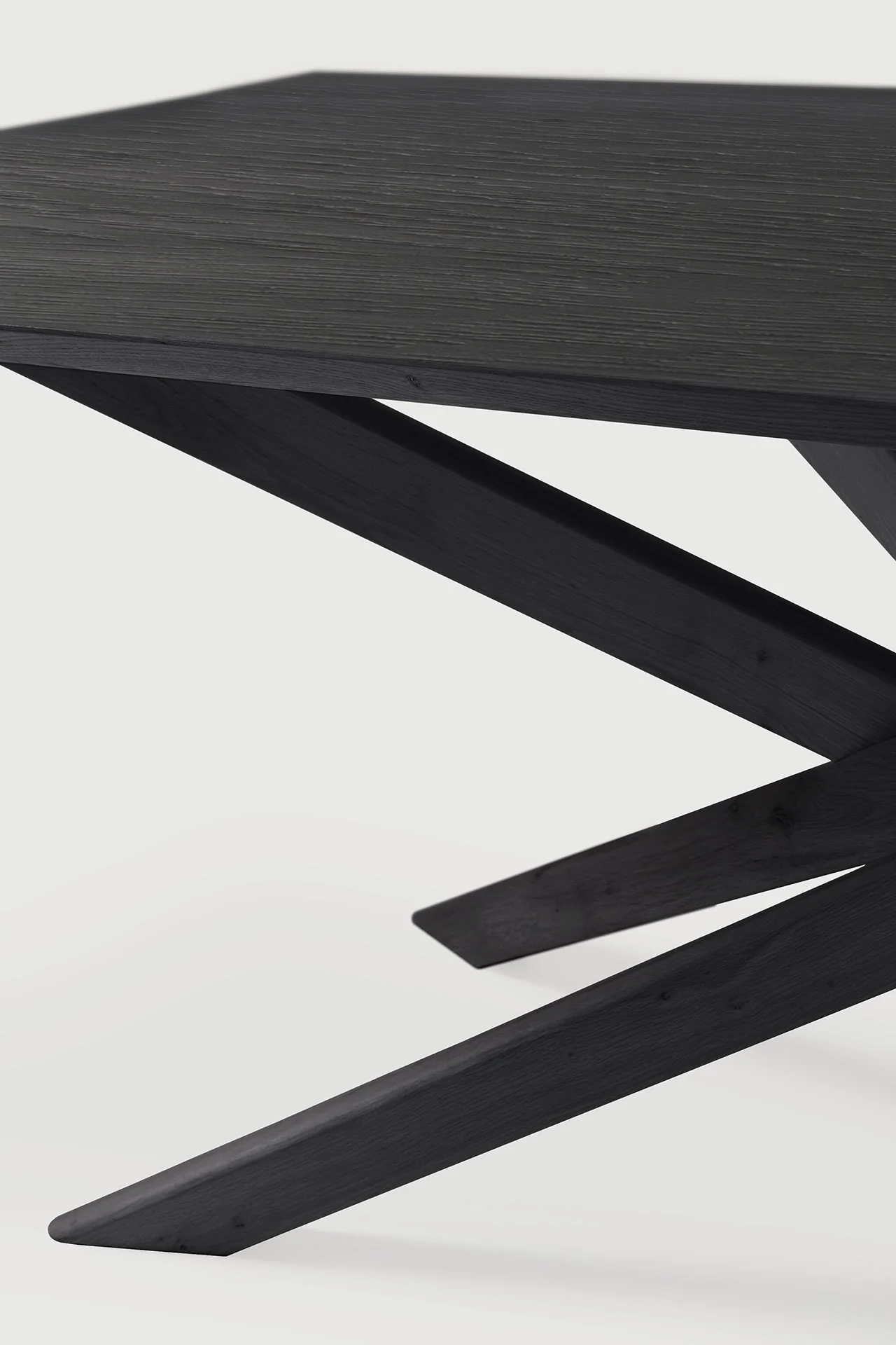 Mikado Esstisch - lackierte Eiche - schwarz - rechteckig - 203 x 106 x 76 cm - Image 4