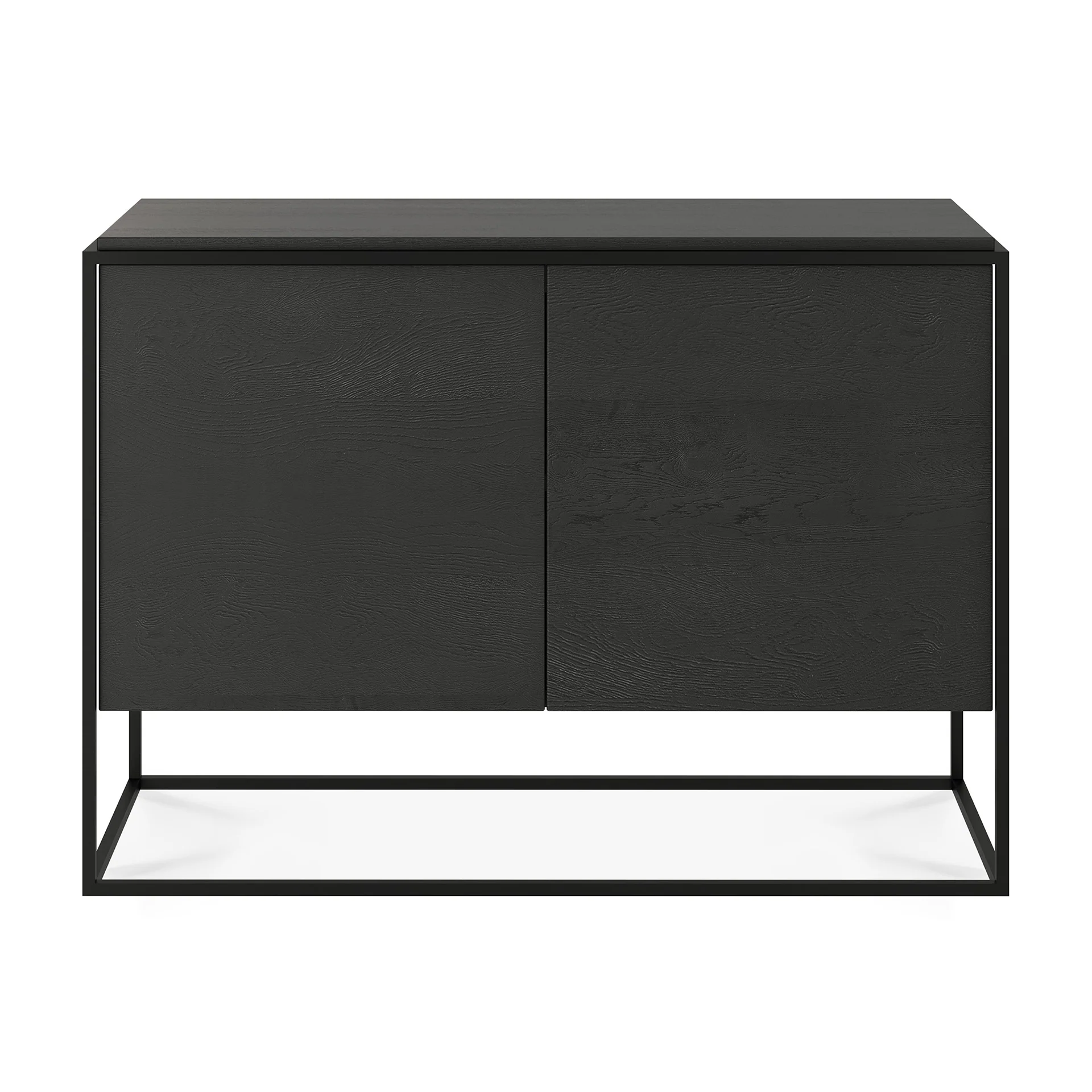 Monolit Sideboard - lackierte Eiche - schwarz - 2 Türen - 110 x 45 x 78 cm