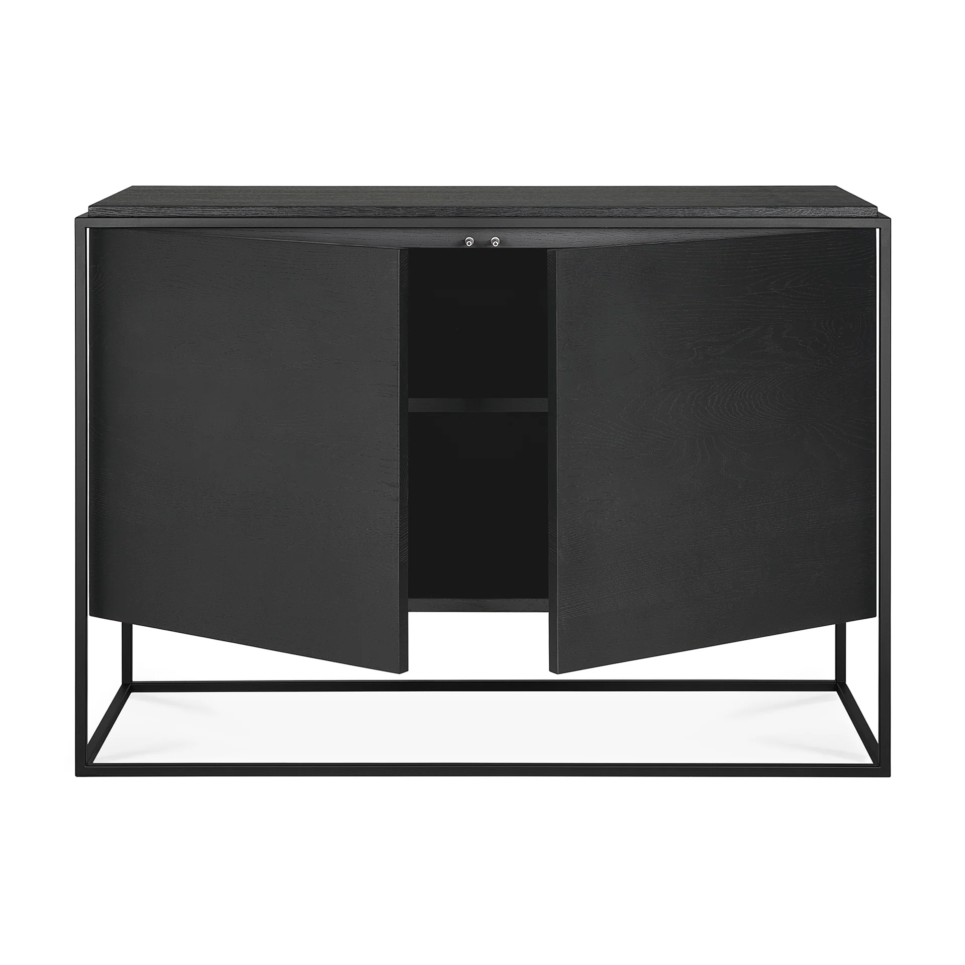 Monolit Sideboard - lackierte Eiche - schwarz - 2 Türen - 110 x 45 x 78 cm - Image 2