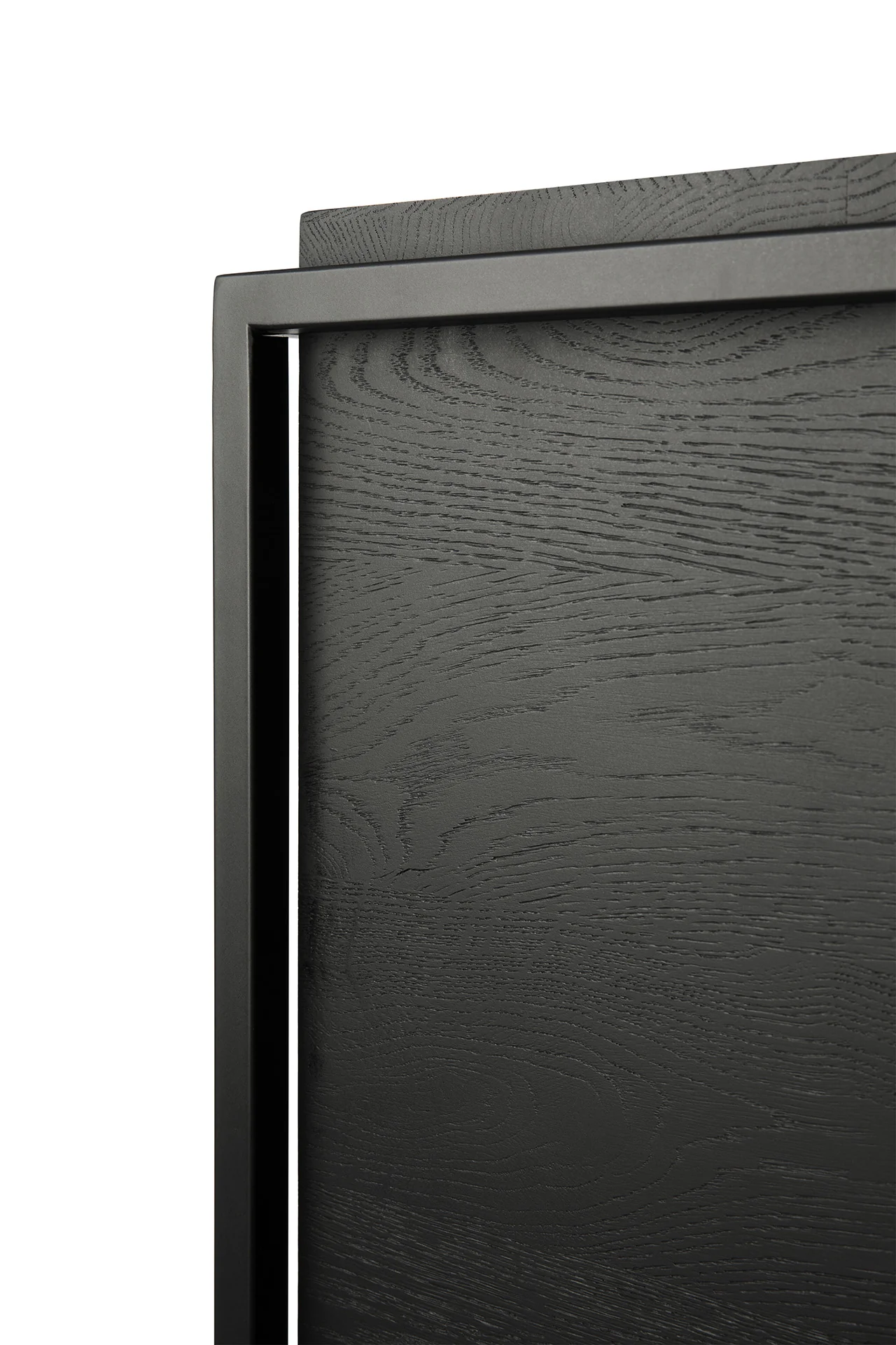 Monolit Sideboard - lackierte Eiche - schwarz - 2 Türen - 110 x 45 x 78 cm - Image 7