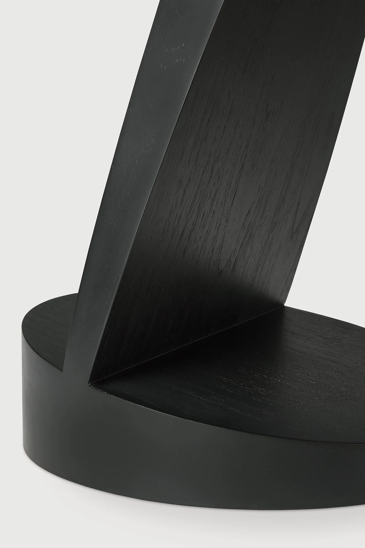 Oblic Beistelltisch - lackiertes Teak - schwarz - rund - 52 x 52 x 49 cm - Image 7