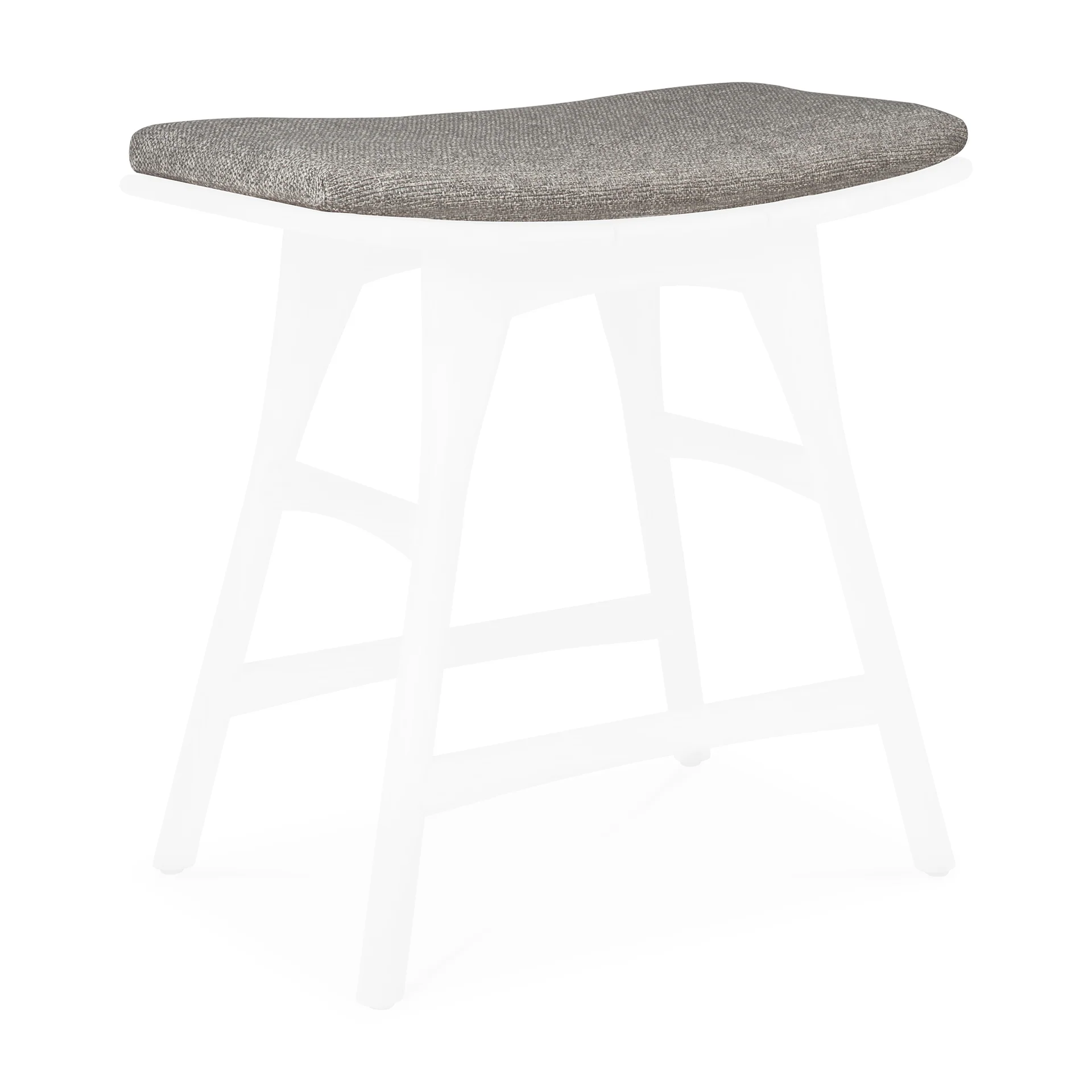 Osso Gartenhocker Kissen - Mocha Stoff - 50 x 33 x 2 cm