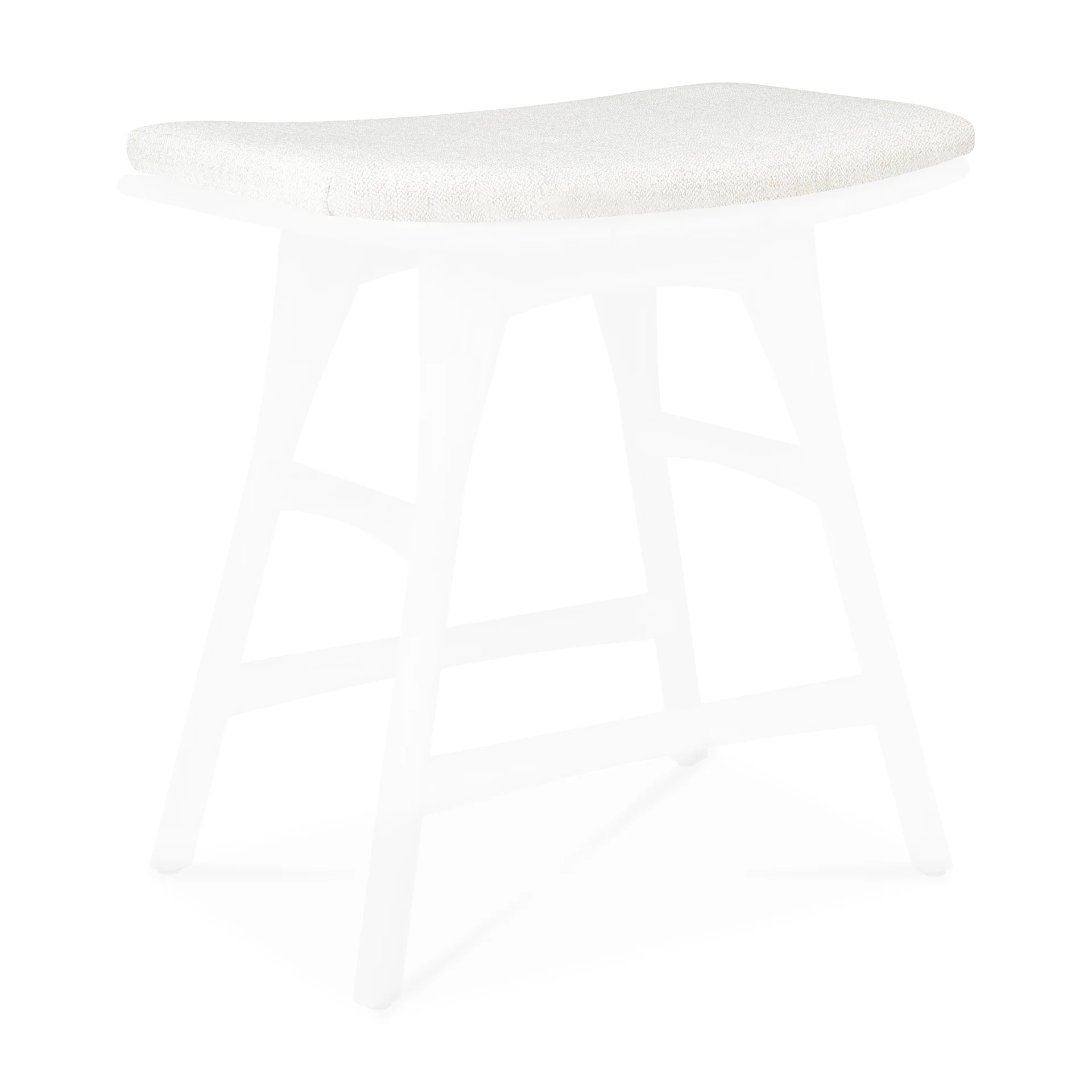 Osso Gartenhocker Kissen - Off White Stoff - 50 x 33 x 2 cm