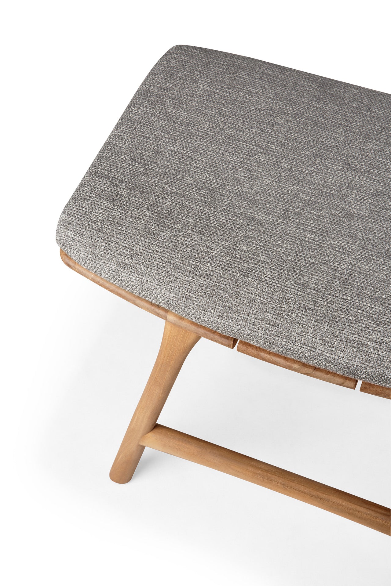 Osso Gartenhocker - Teak - Mocha Stoff - 50 x 33 x 51 cm - Image 6