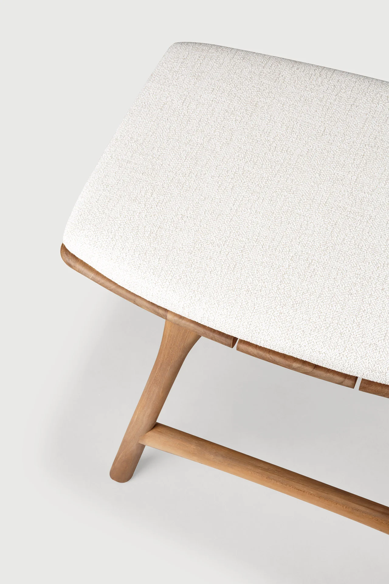 Osso Gartenhocker - Teak - Off White Stoff - 50 x 33 x 51 cm - Image 7