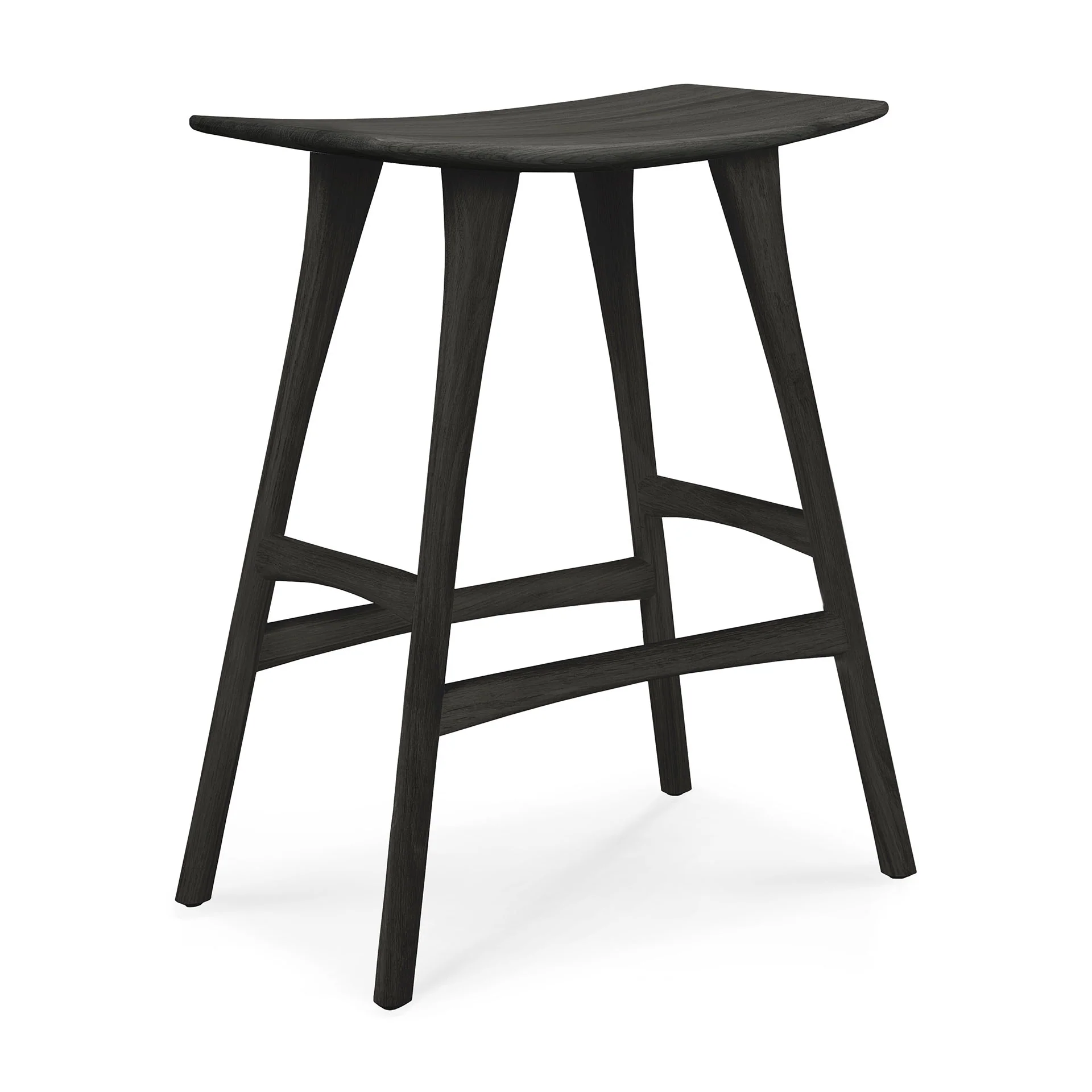 Osso Tresenhocker - lackierte Eiche - schwarz - 57 x 33 x 67 cm