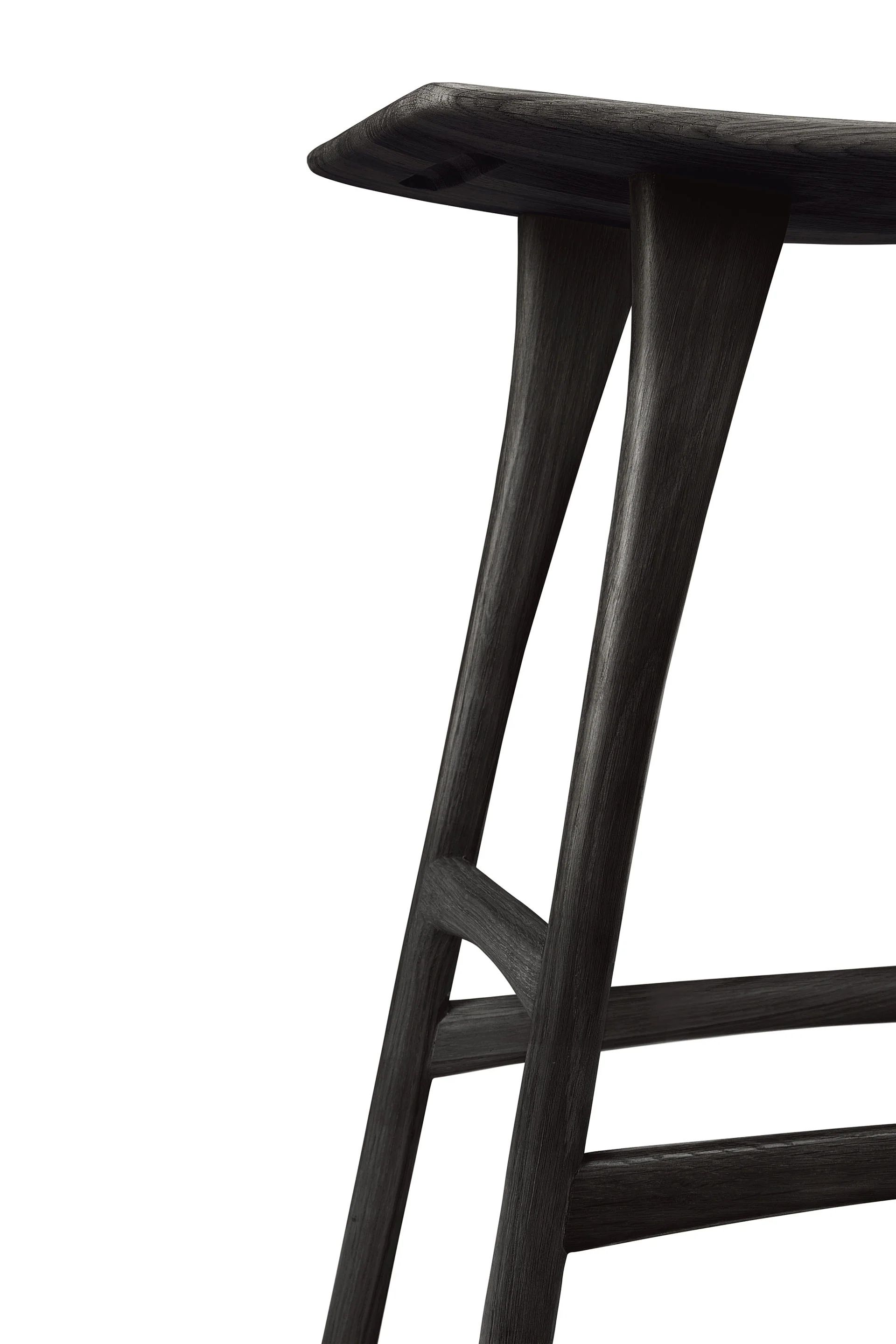 Osso Tresenhocker - lackierte Eiche - schwarz - 57 x 33 x 67 cm - Image 6