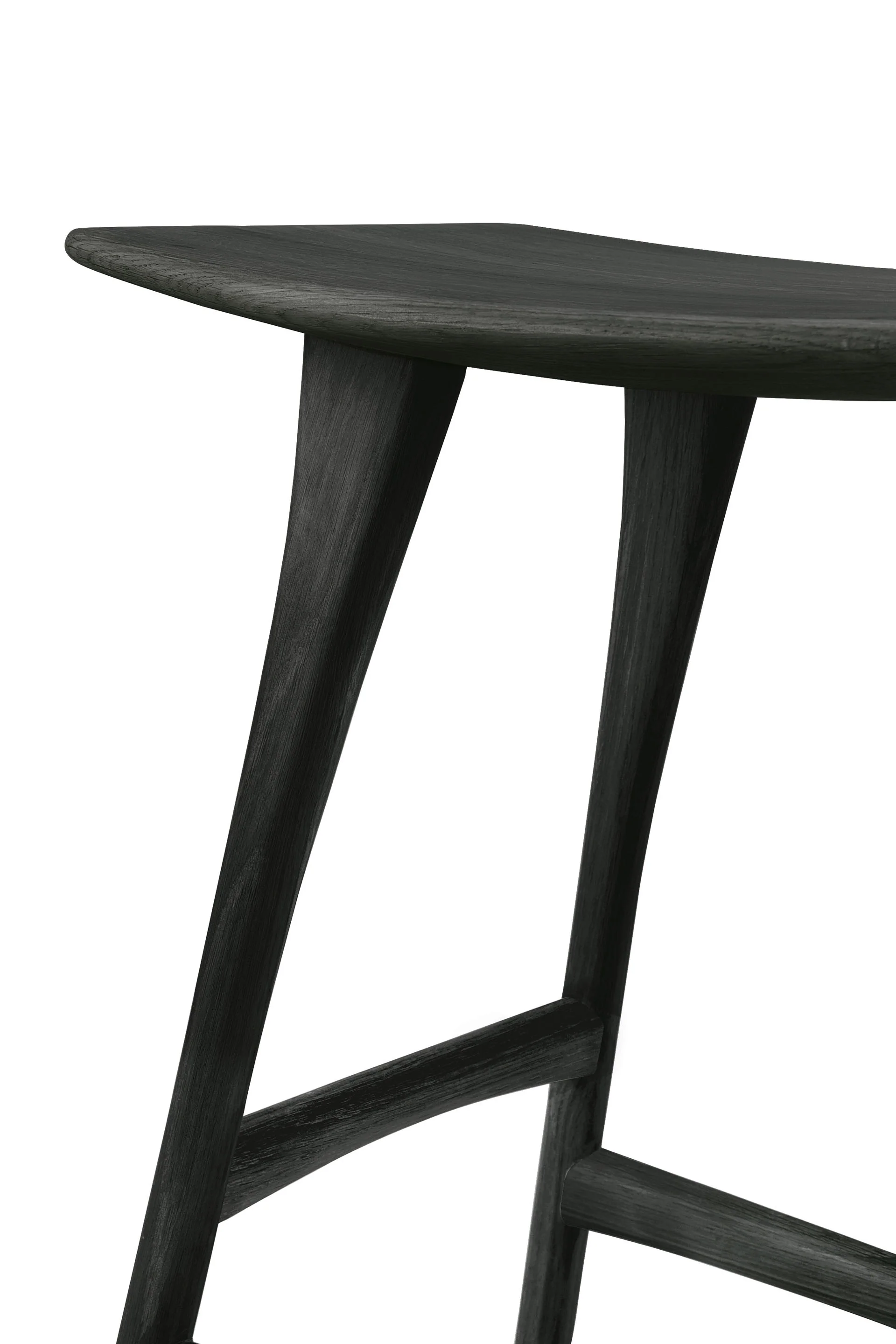 Osso Tresenhocker - lackierte Eiche - schwarz - 57 x 33 x 67 cm - Image 7