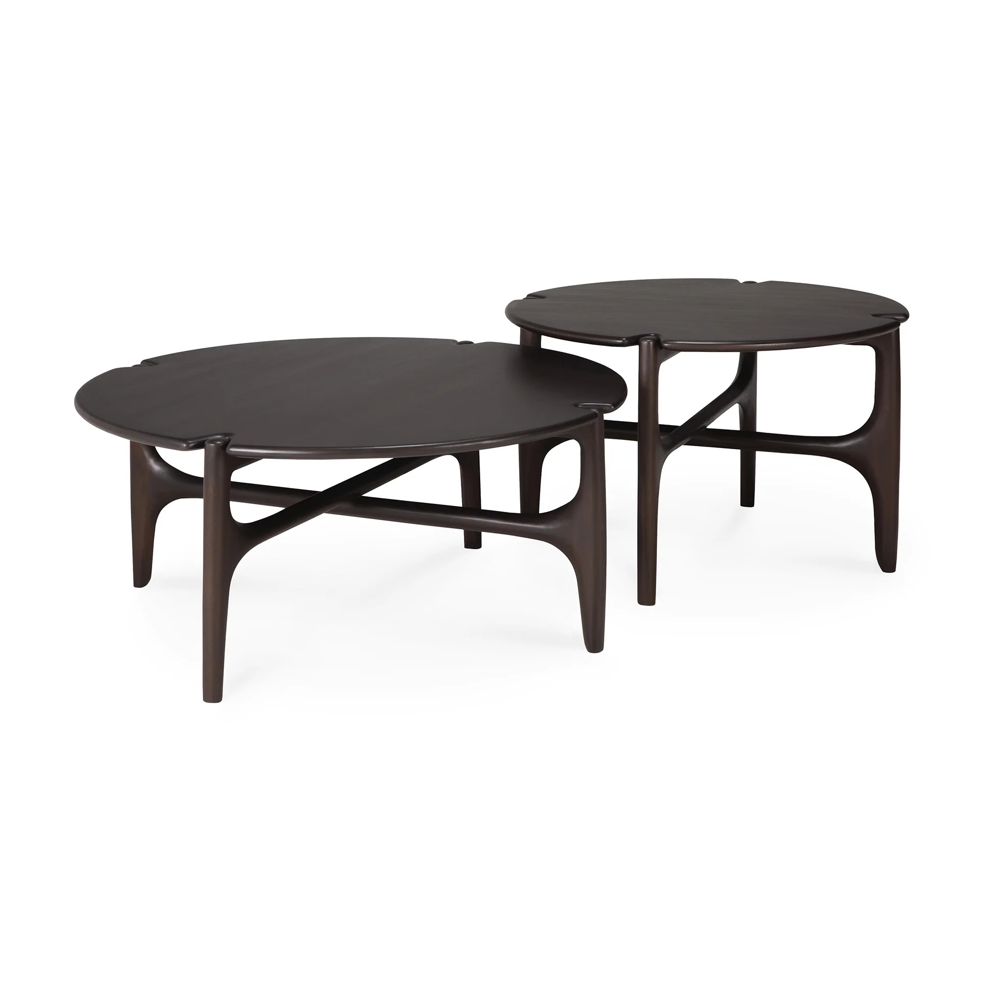 Couchtisch - lackiertes Mahagoni - dunkelbraun - rund PI - Image 5