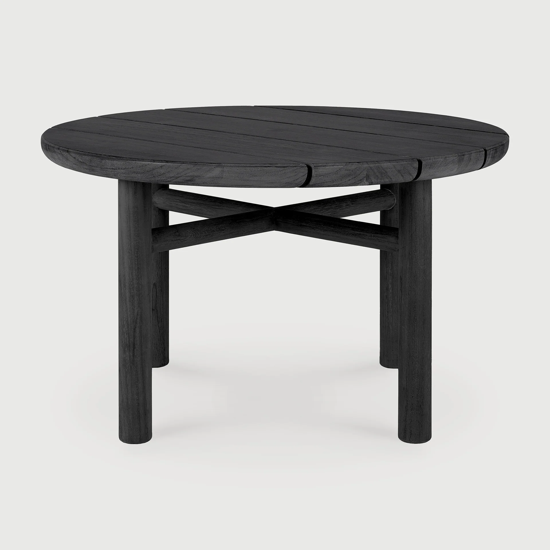 Quatro Garten-Beistelltisch - lackiertes Teak - schwarz - rund - 59 x 59 x 38 cm - Image 5