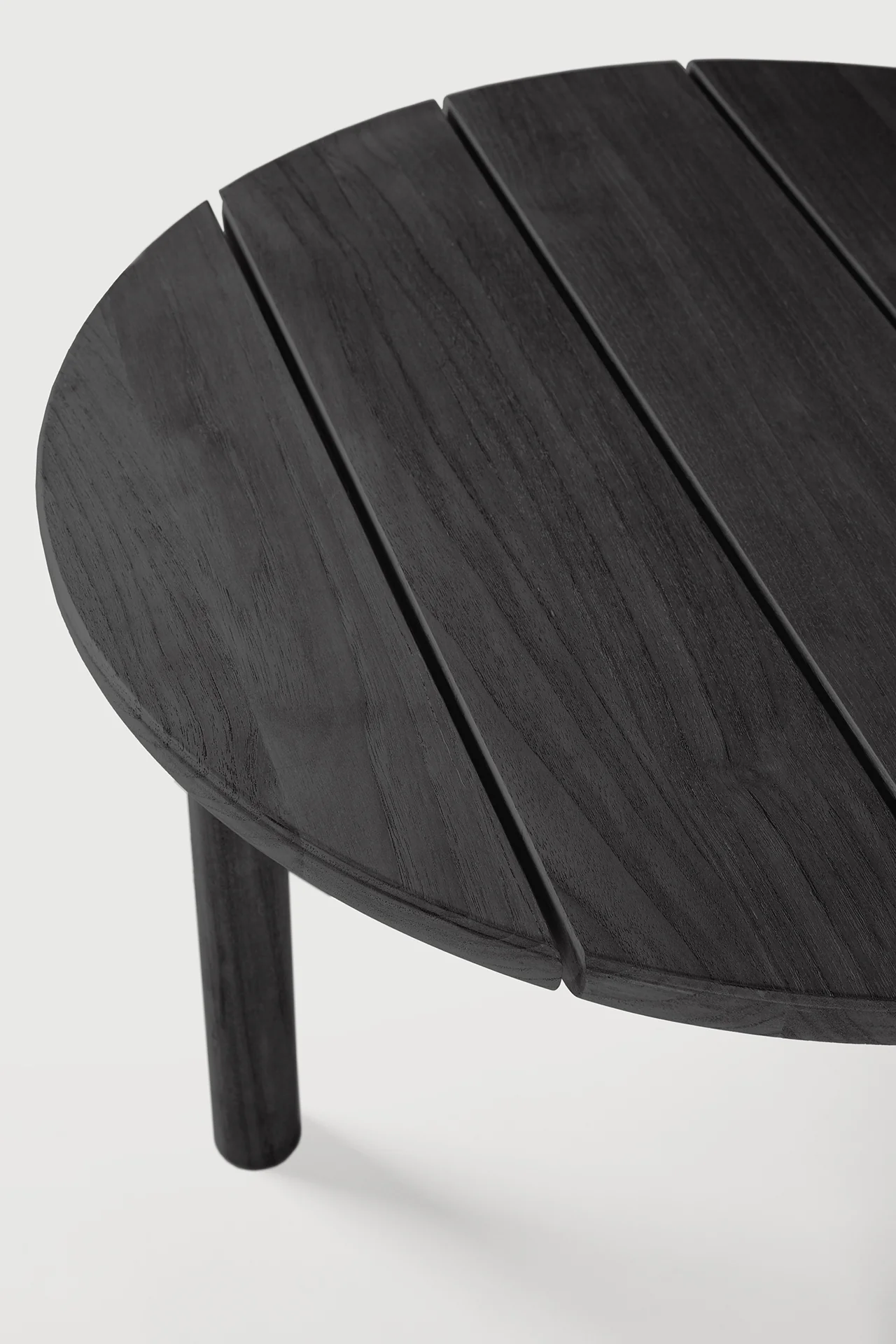 Quatro Garten-Beistelltisch - lackiertes Teak - schwarz - rund - 59 x 59 x 38 cm - Image 8