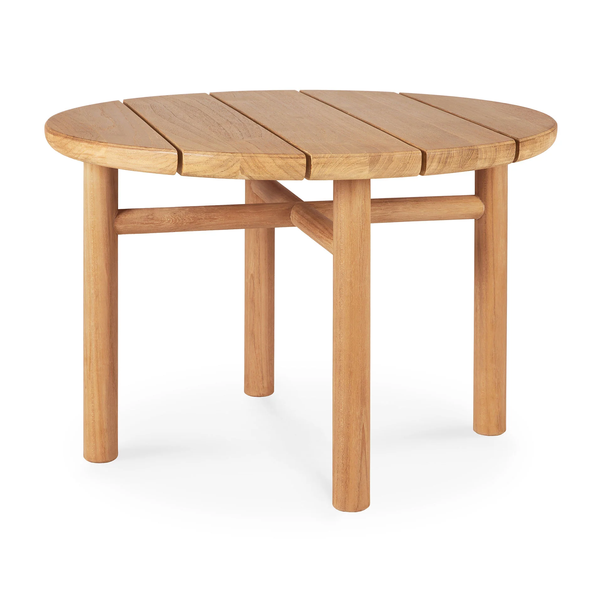 Quatro Garten-Couchtisch - Teak - rund - 68 x 68 x 42 cm