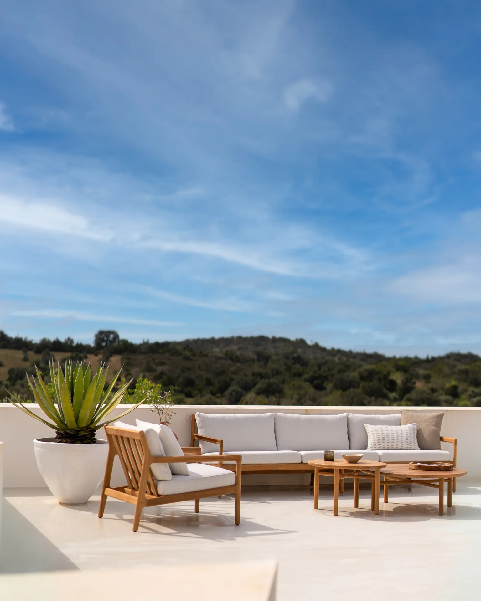 Quatro Garten-Couchtisch - Teak - rund - 68 x 68 x 42 cm - Image 3