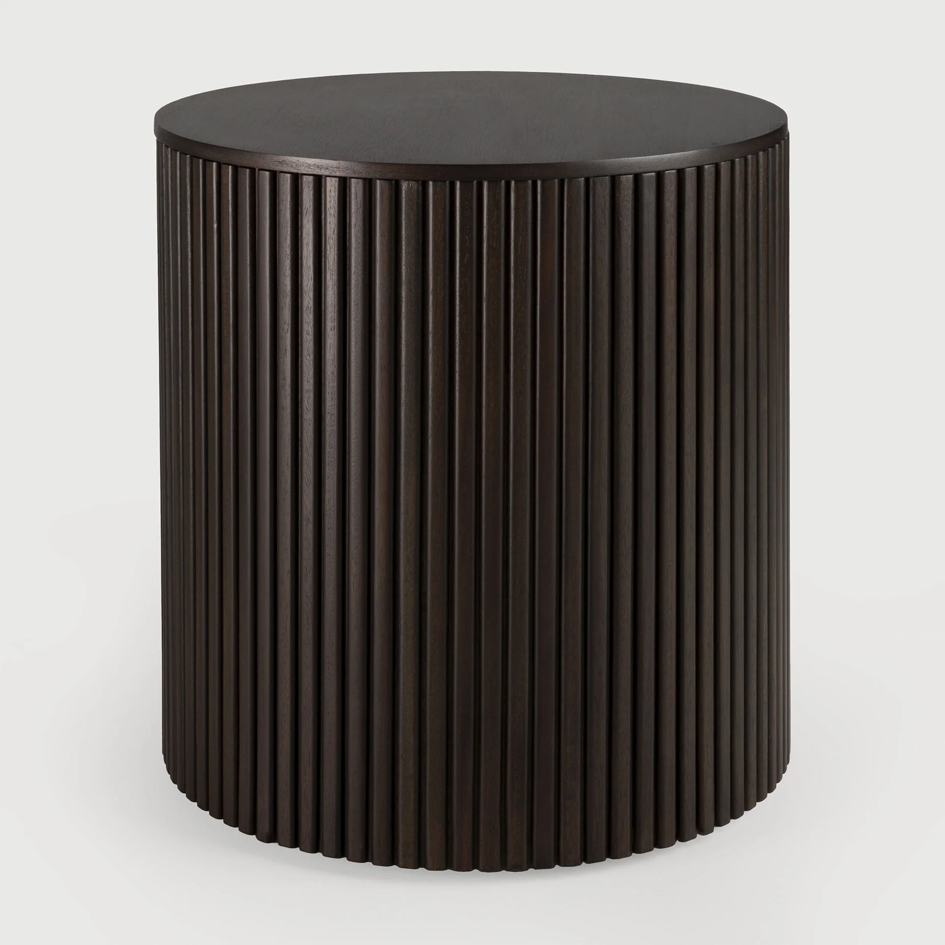 Roller Max Beistelltisch - lackiertes Mahagoni - dunkelbraun - rund - abnehmbarer Deckel - 40 x 40 x 42 cm